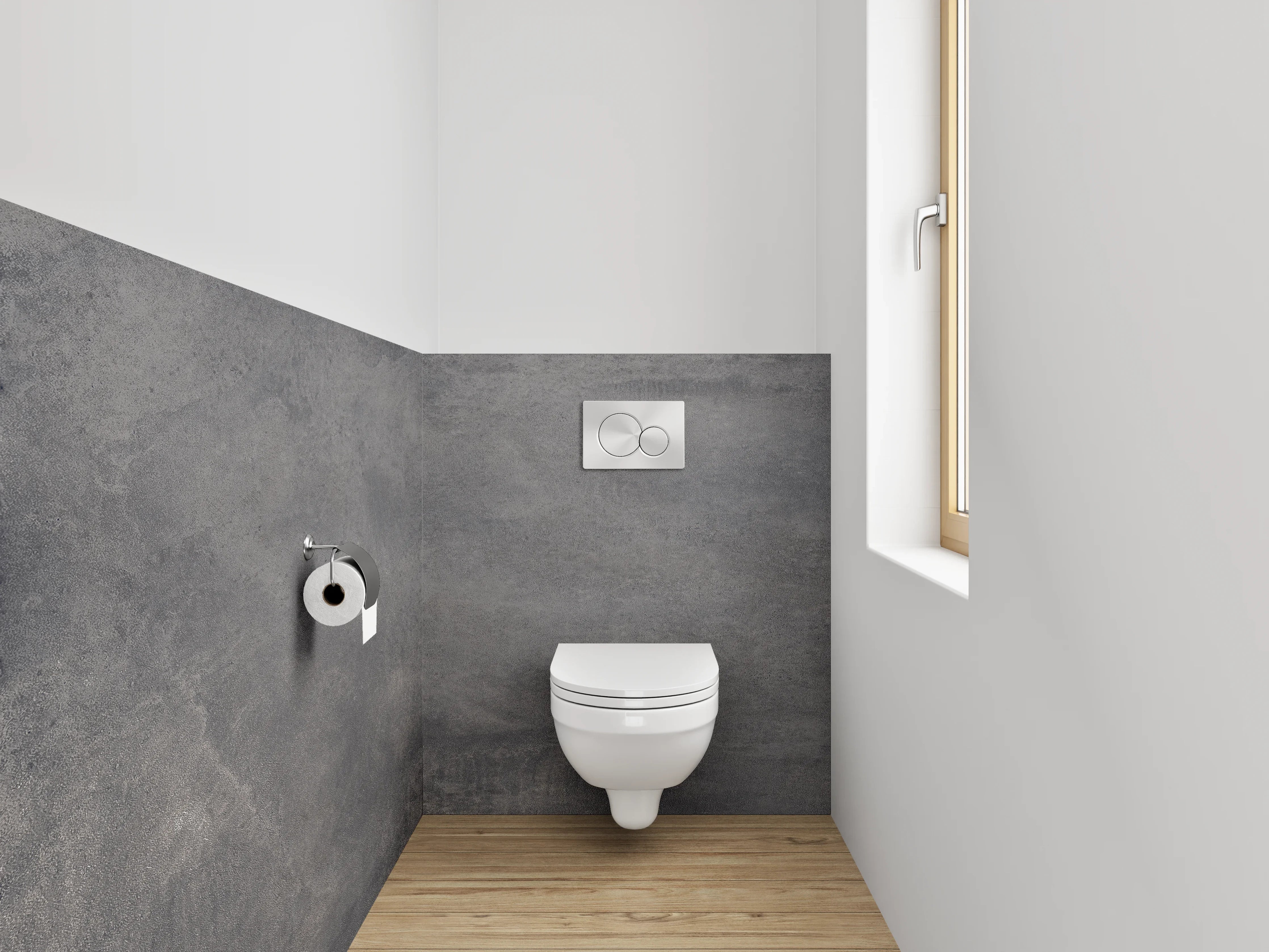 WC-Rückwand - Schieferoptik Grau Wandpaneel