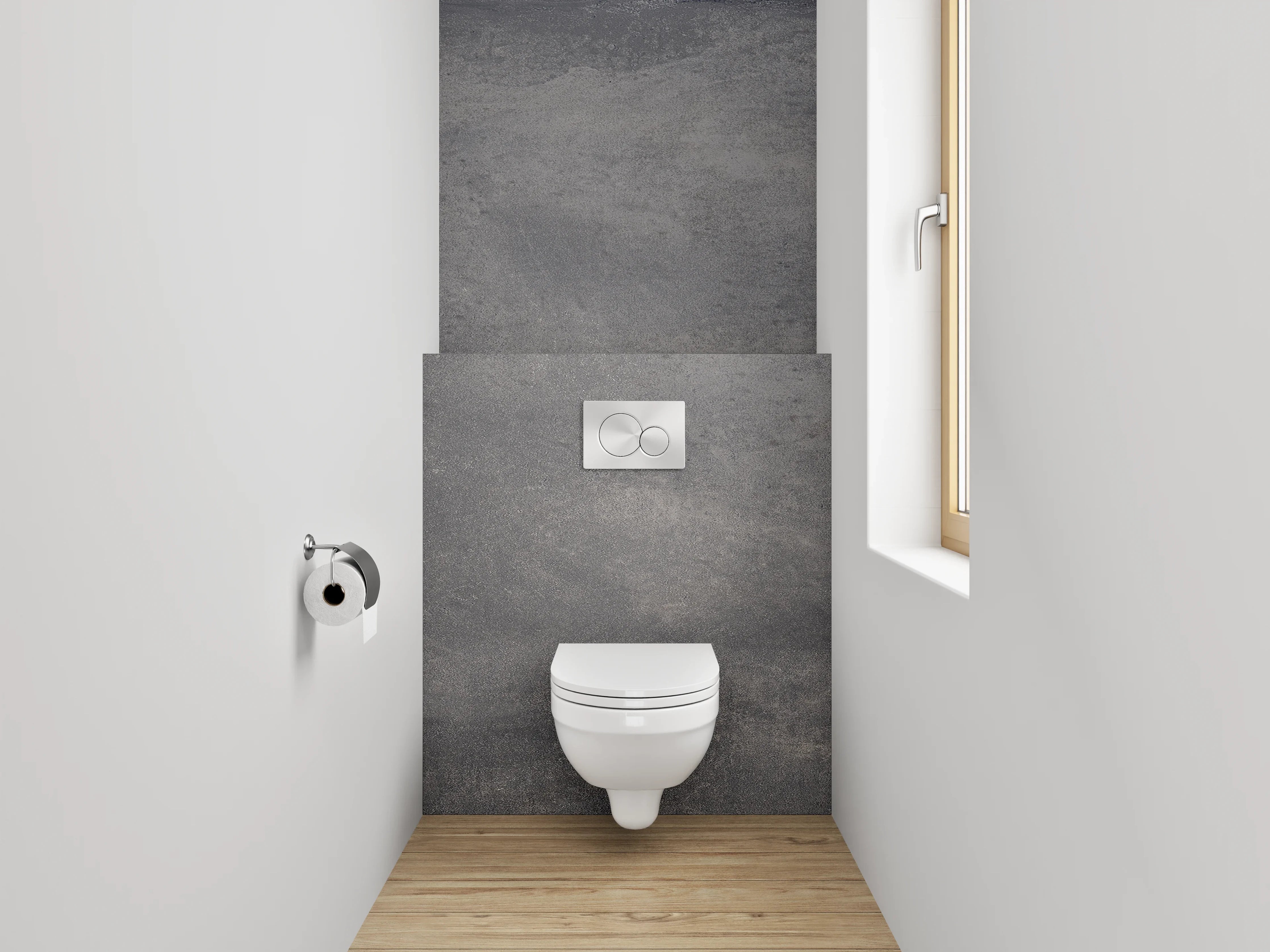 WC-Rückwand - Schieferoptik Grau Wandpaneel