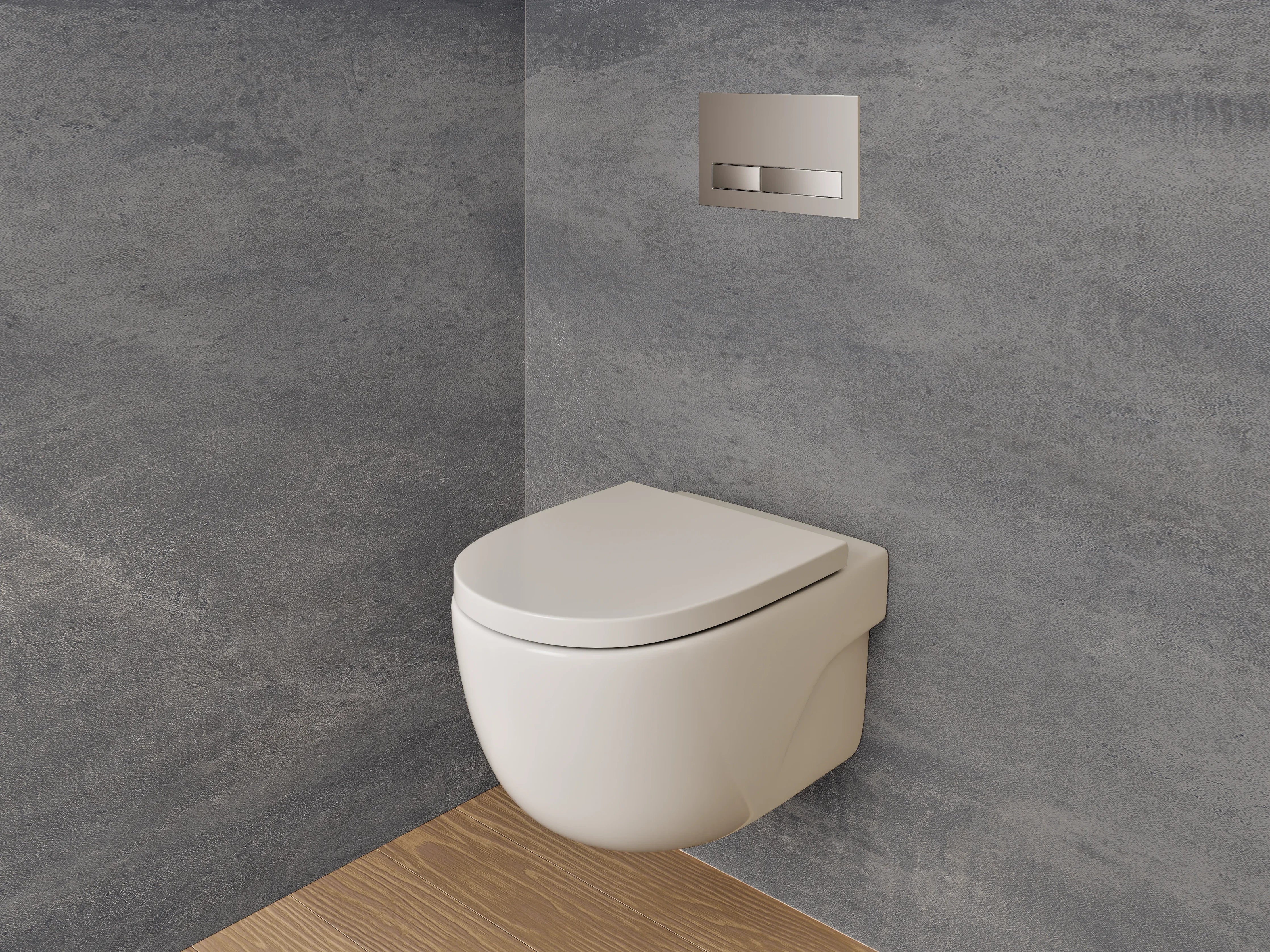 WC-Rückwand - Schieferoptik Grau Wandpaneel