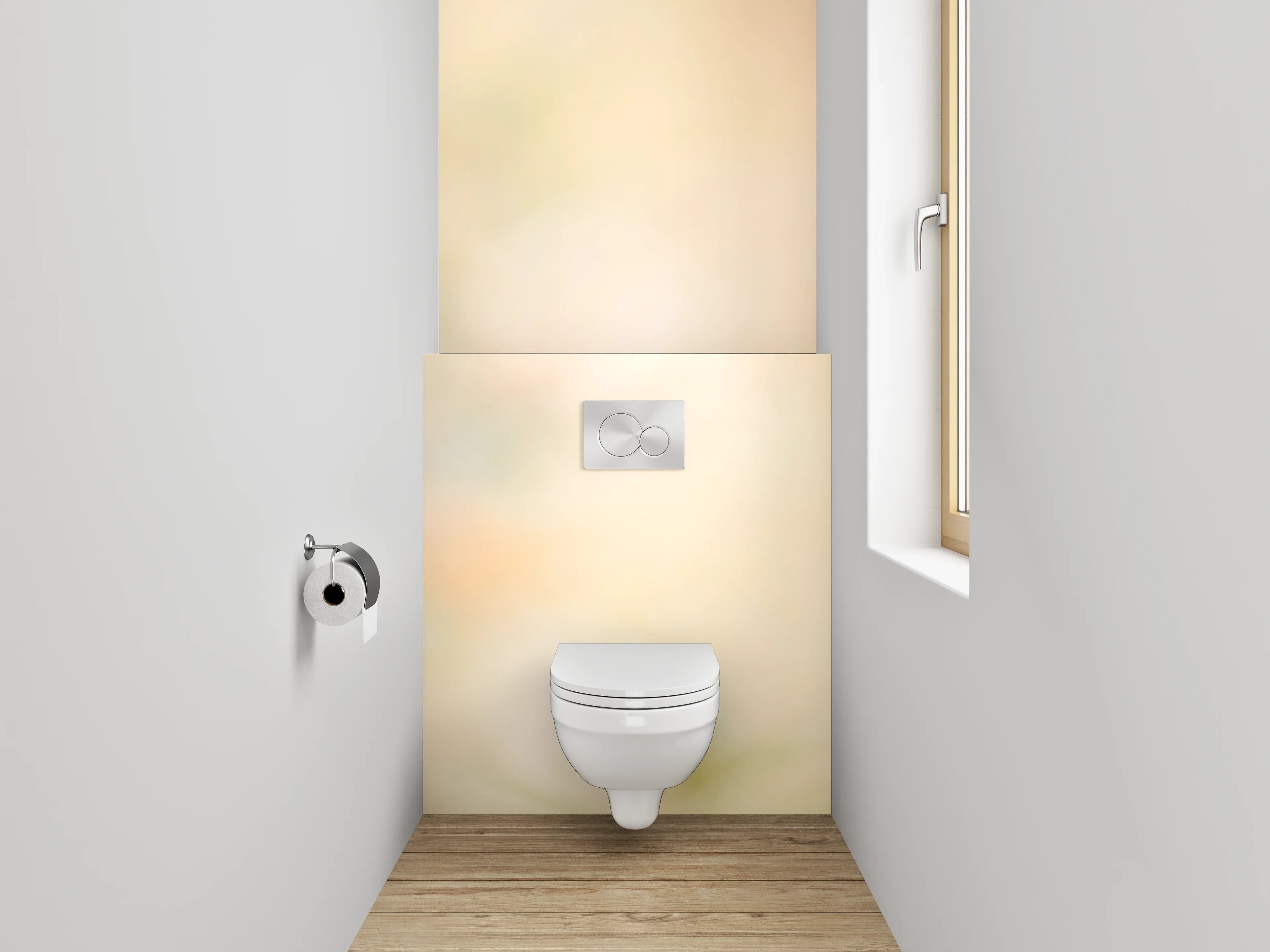 WC-Rückwand - Schmetterling auf Blüte im Sonnenlicht