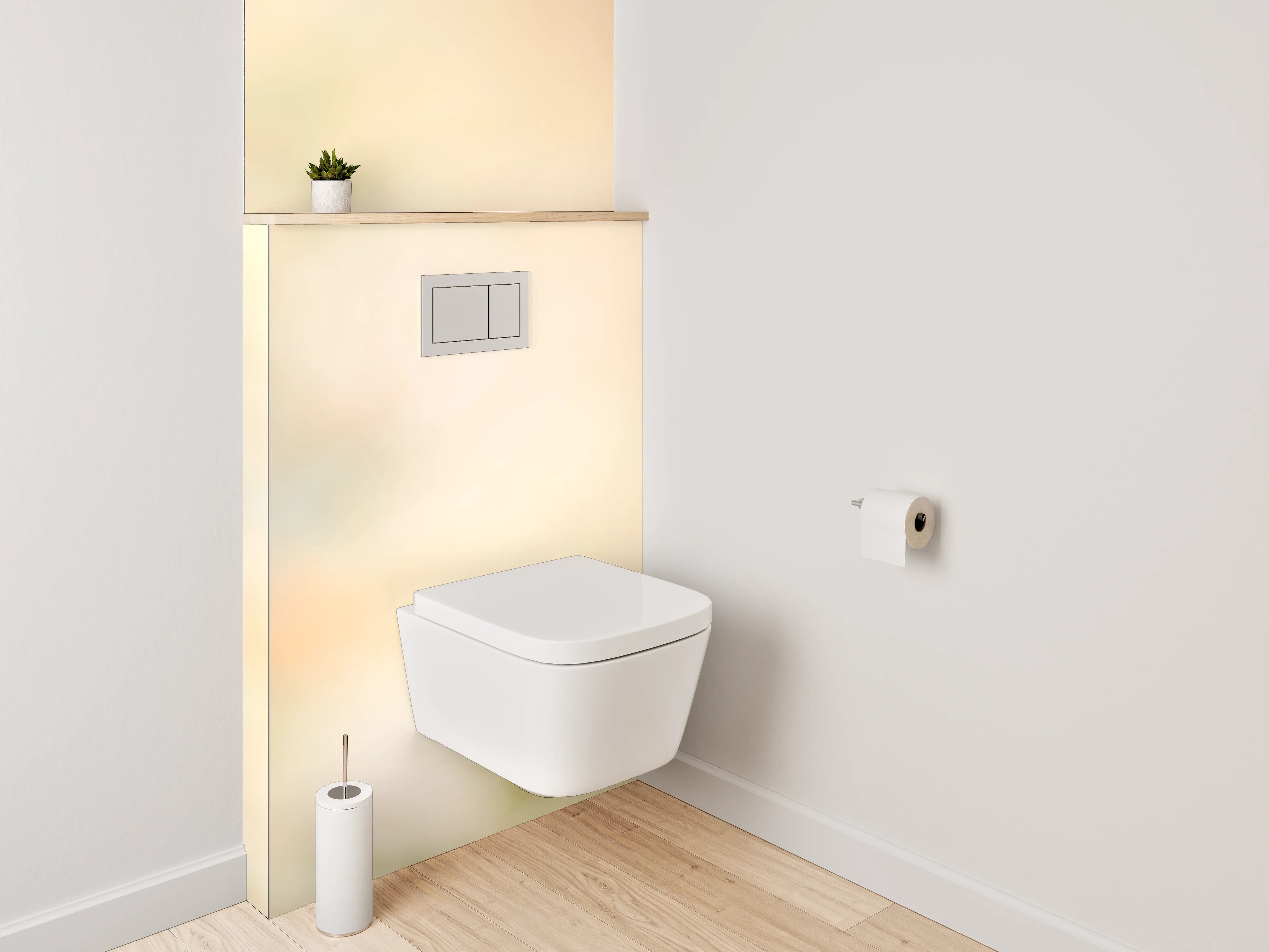 WC-Rückwand - Schmetterling auf Blüte im Sonnenlicht