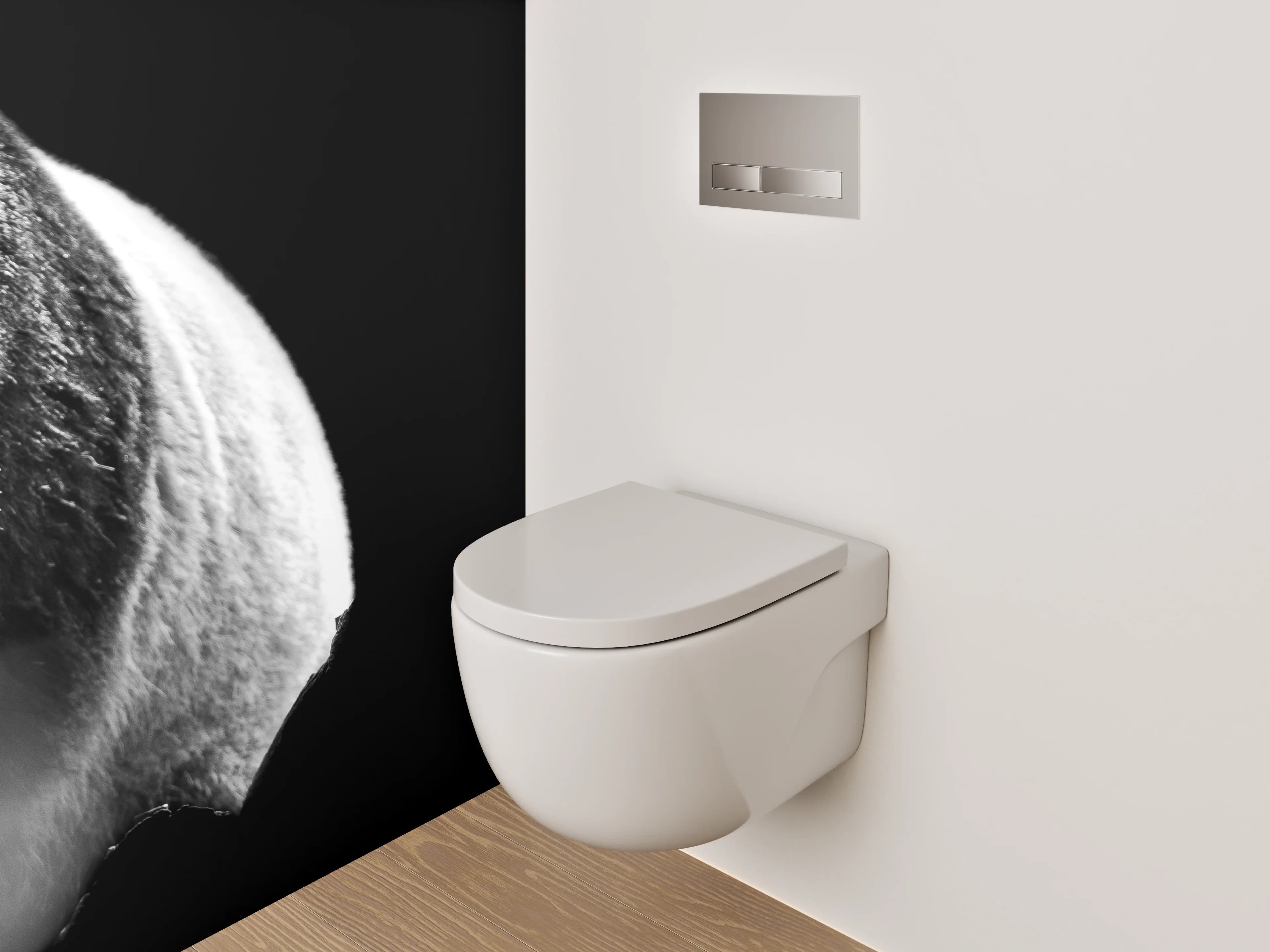 WC-Rückwand - Schwarz-weiße Pandabären Fotografie