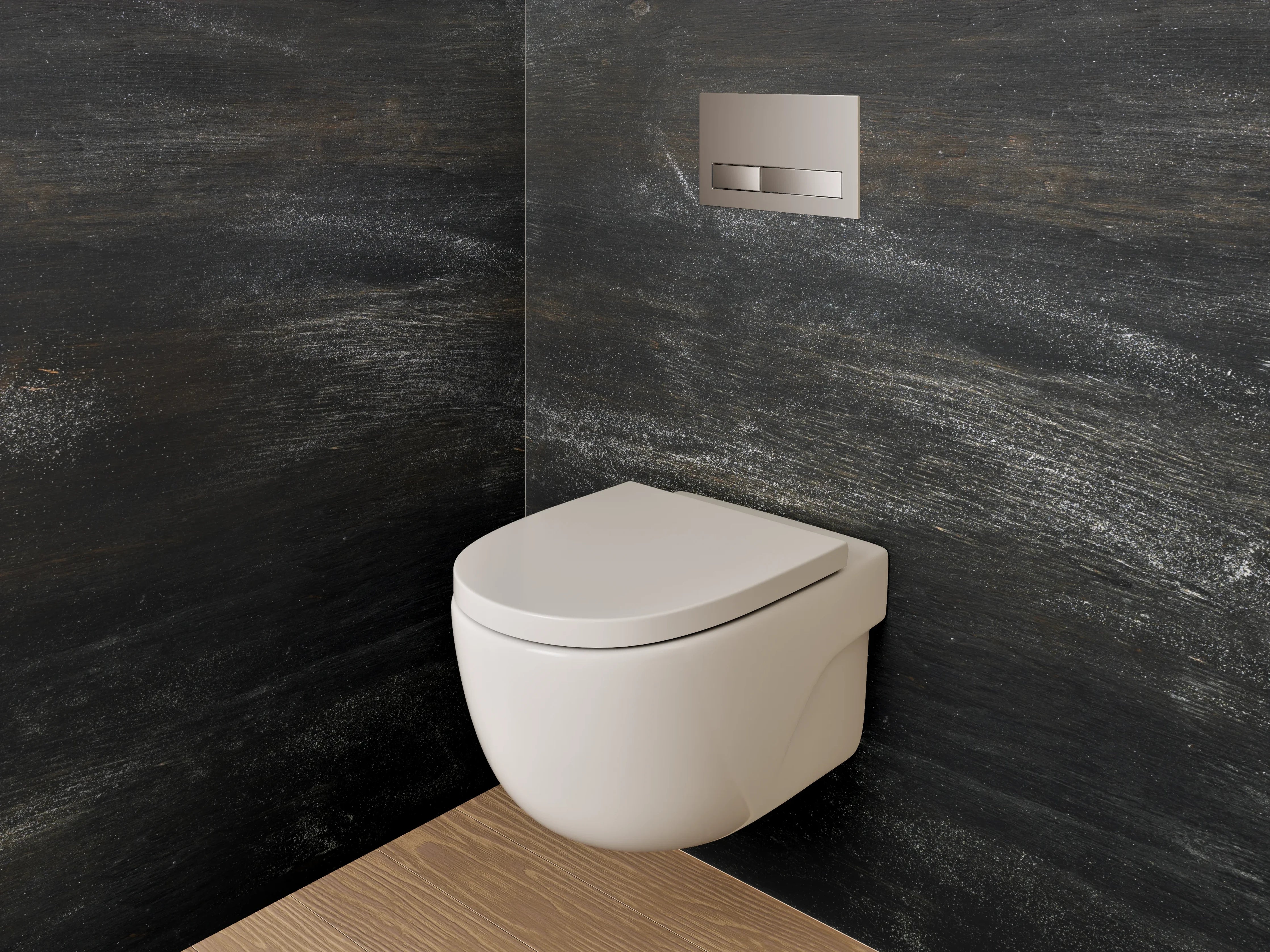 WC-Rückwand - Schwarze Kreidetafel Optik