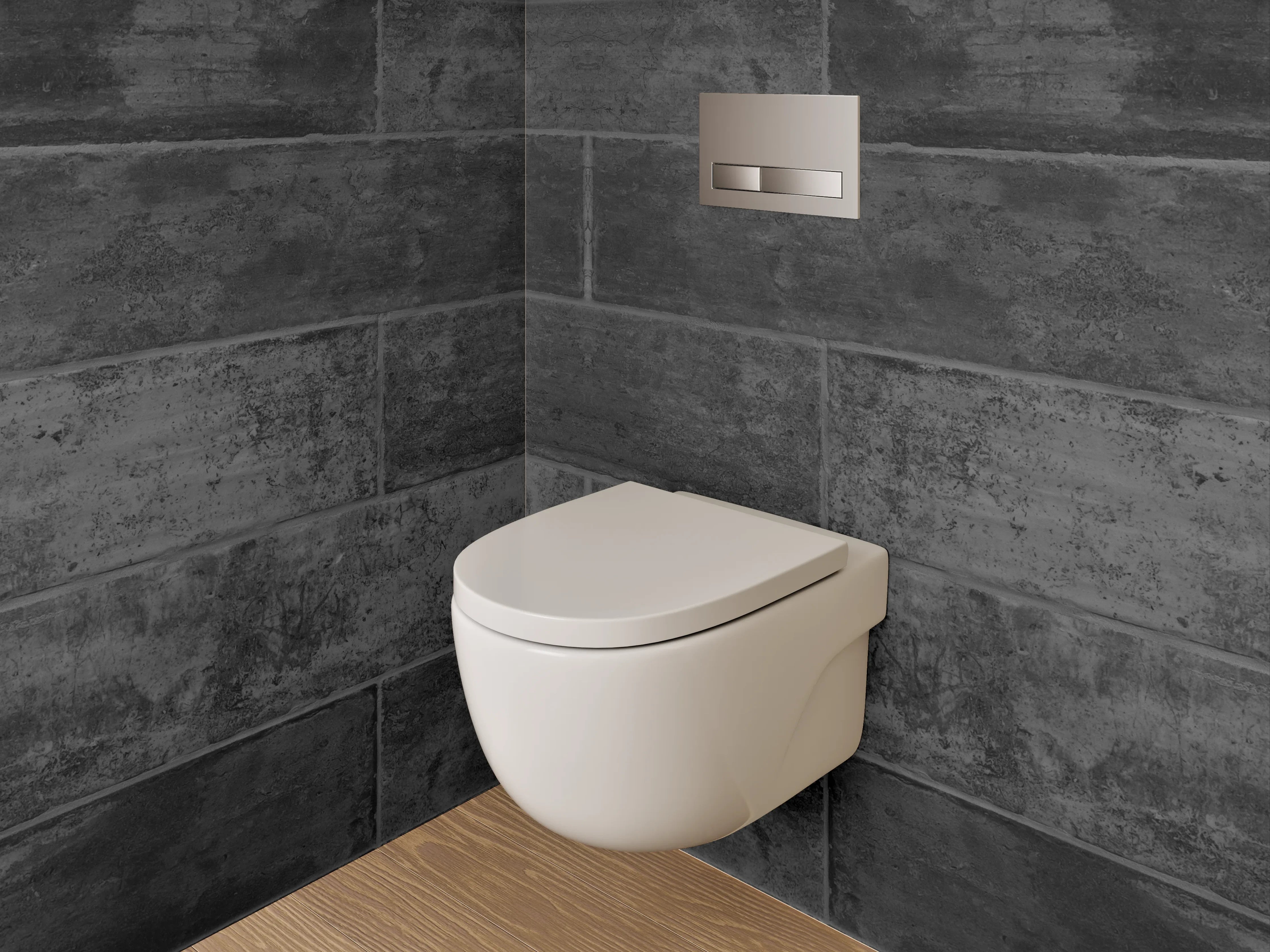 WC-Rückwand - Schwarze Schiefer-Fliesenstruktur Wanddekor