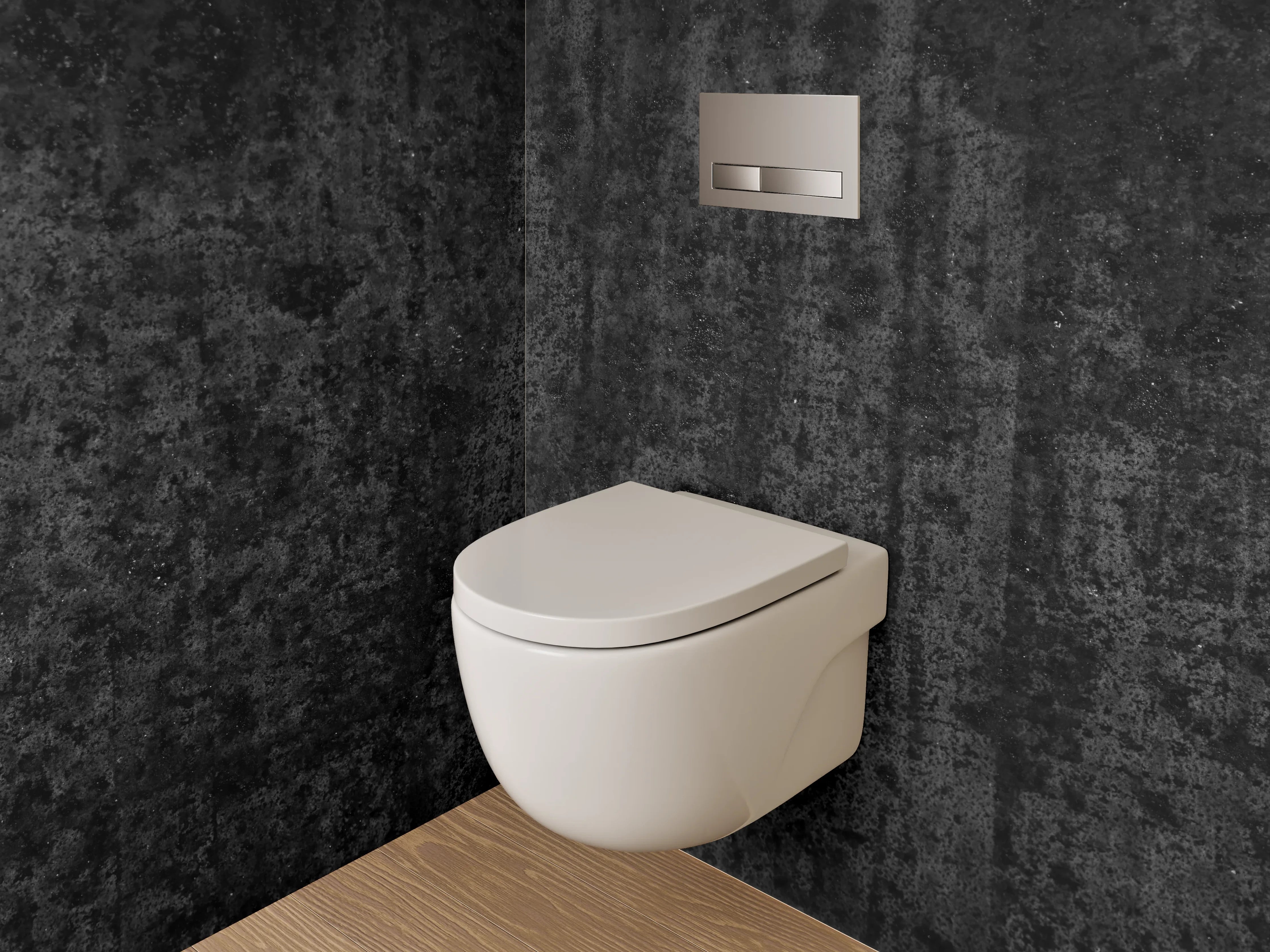 WC-Rückwand - Schwarze Struktur Betonoptik