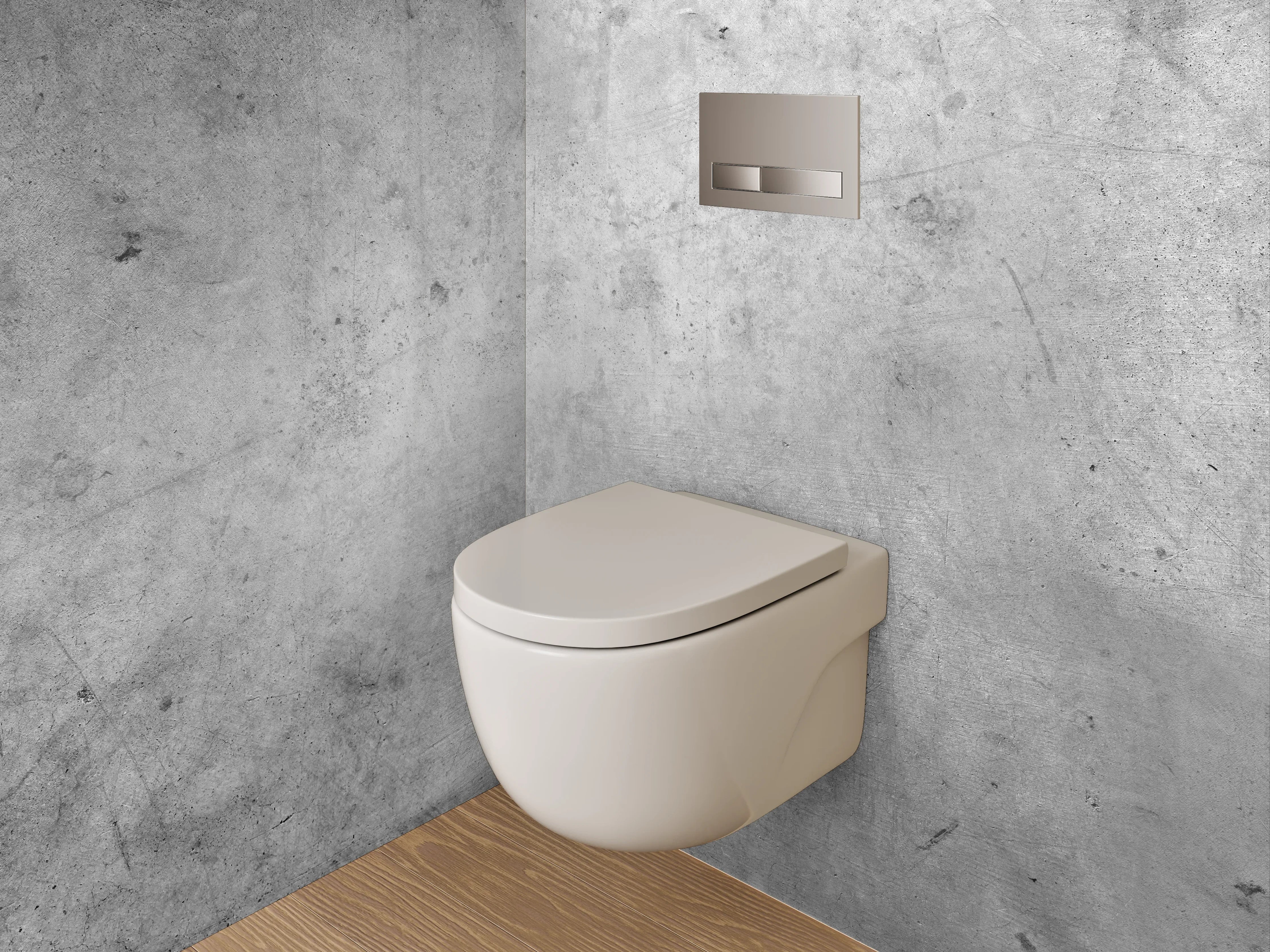 WC-Rückwand - Silberne Schattenmuster