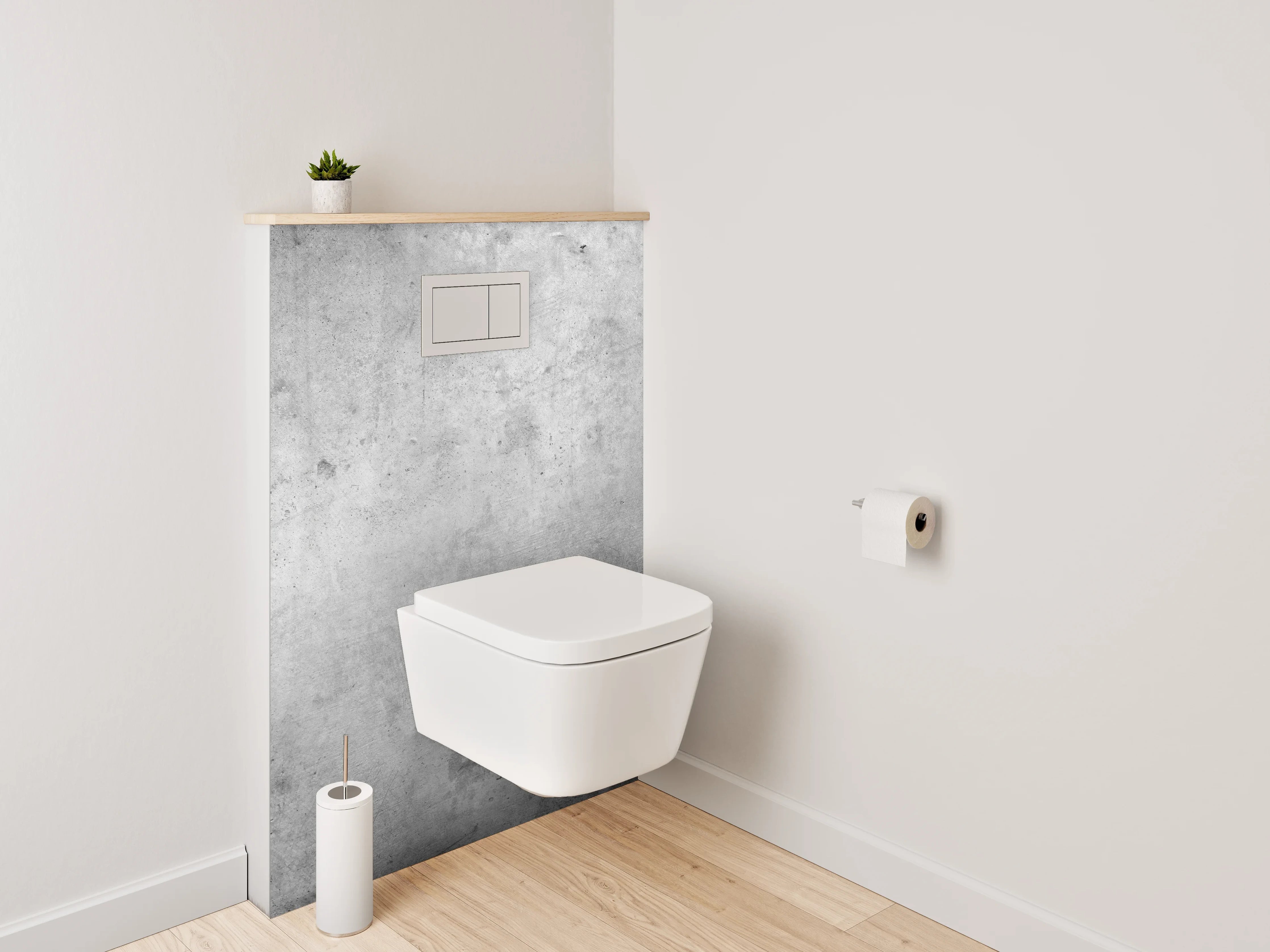 WC-Rückwand - Silberne Schattenmuster