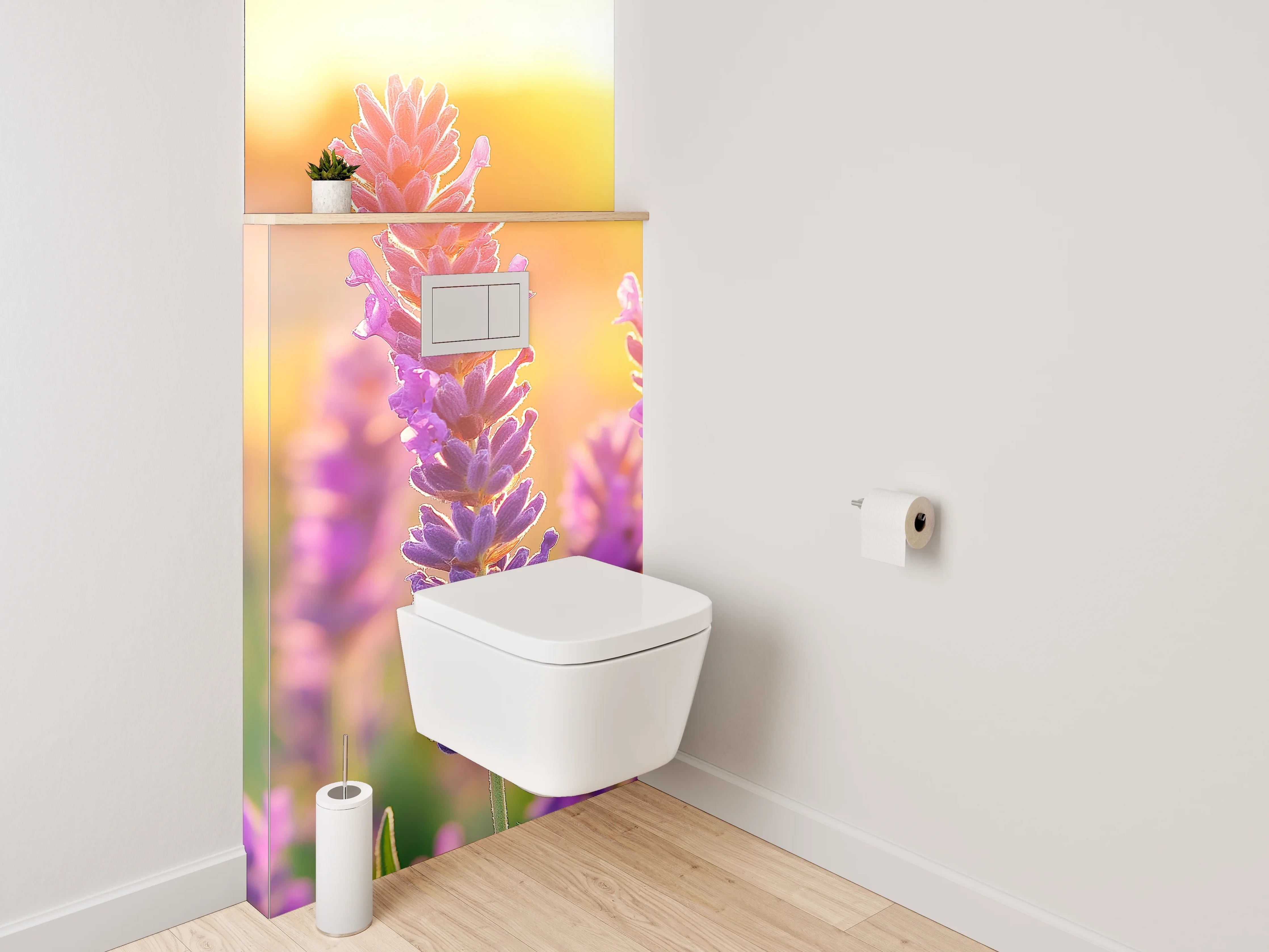 WC-Rückwand - Sommerlicher Lavendel im Sonnenlicht