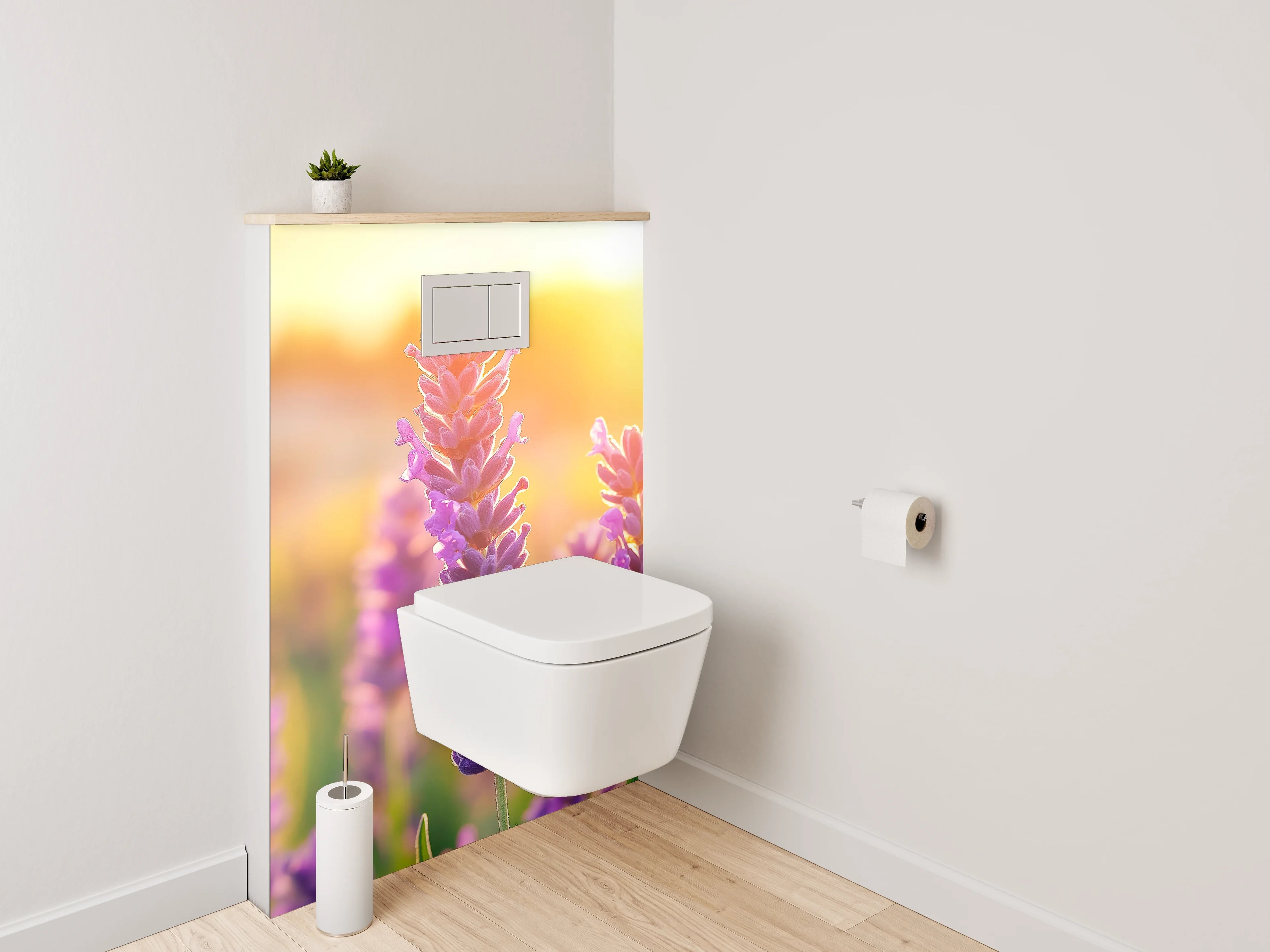 WC-Rückwand - Sommerlicher Lavendel im Sonnenlicht