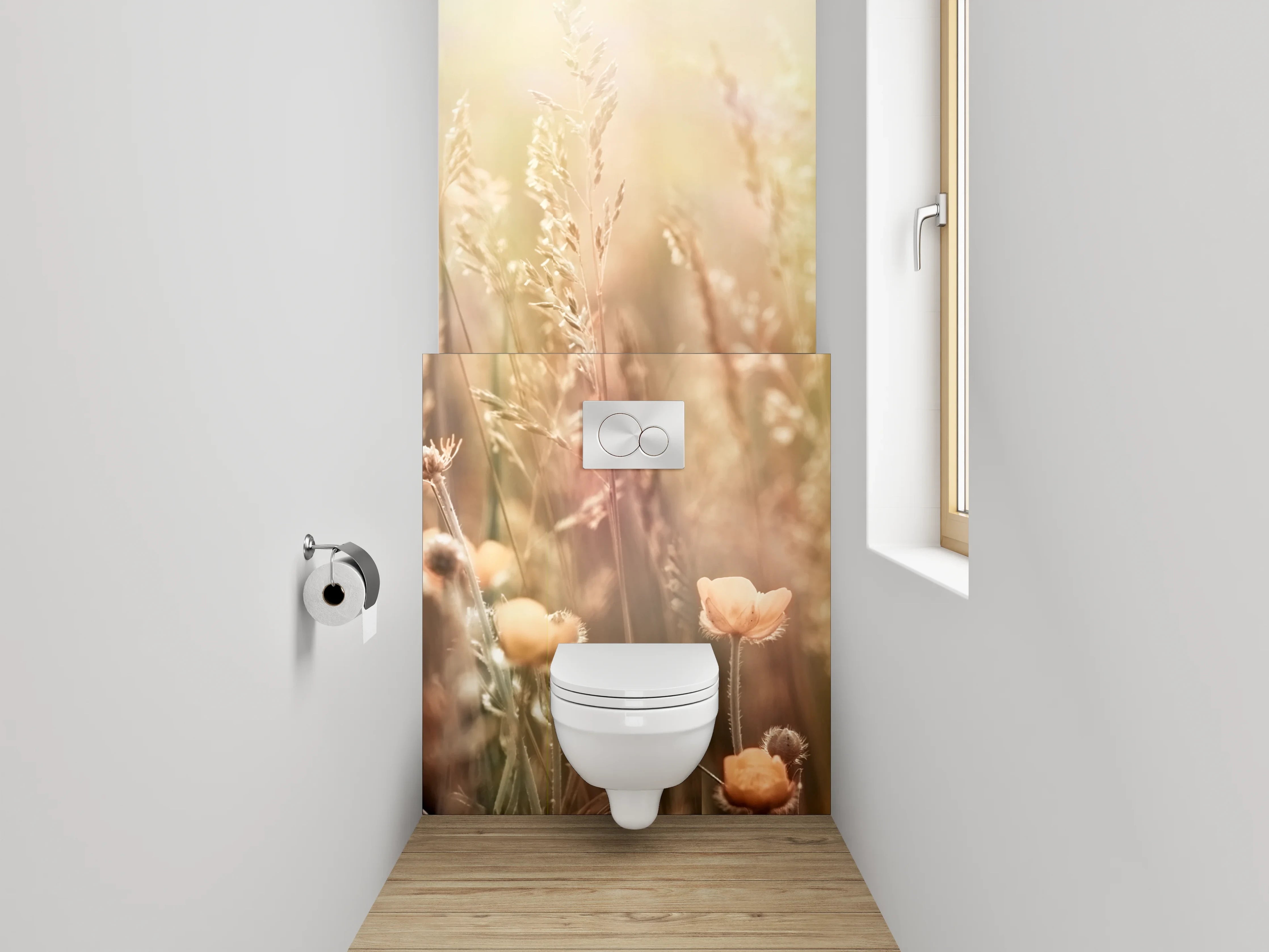 WC-Rückwand - Sommerwiese mit Wildblumen