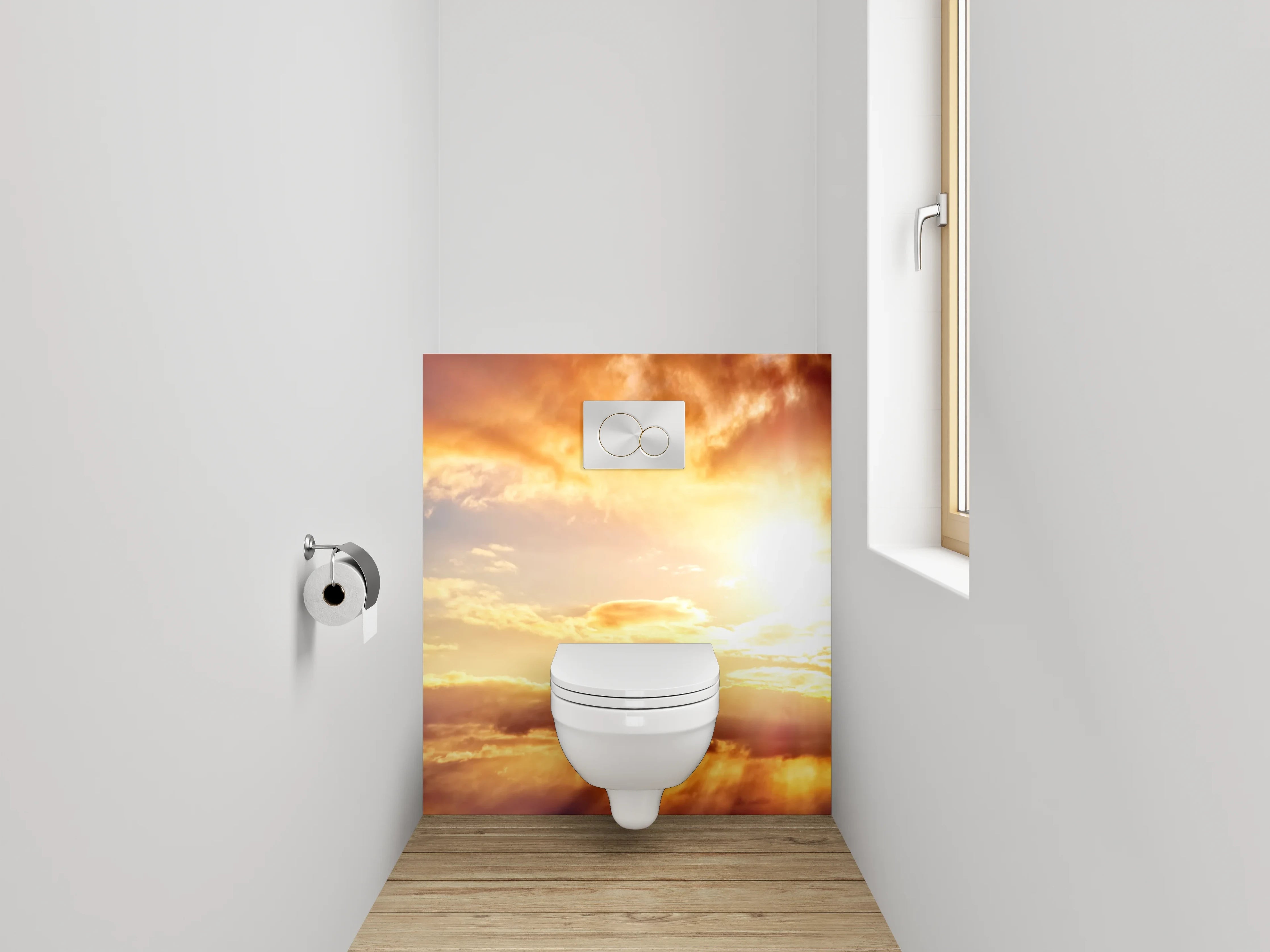 WC-Rückwand - Sonnenaufgang Himmel Panorama