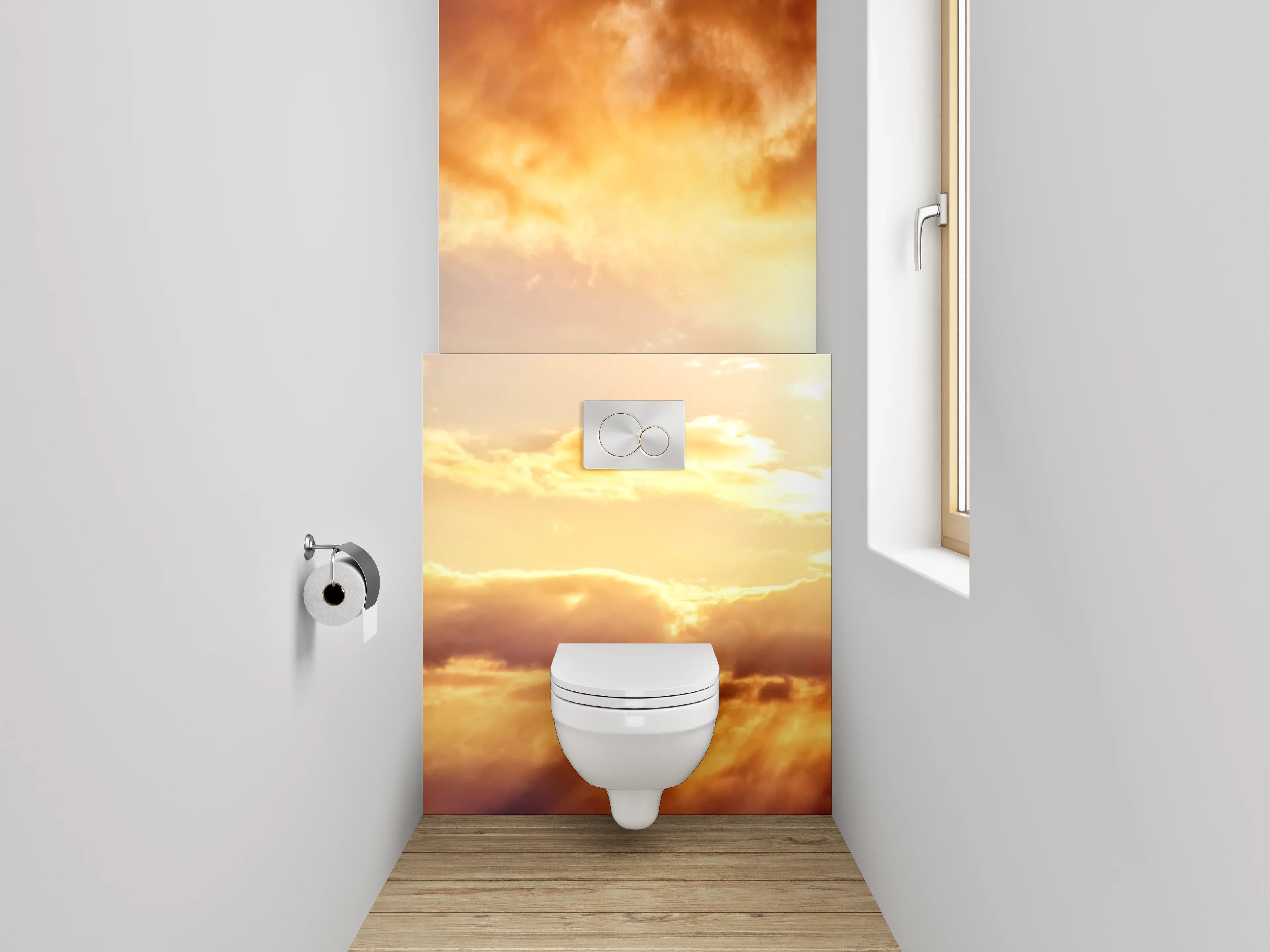 WC-Rückwand - Sonnenaufgang Himmel Panorama
