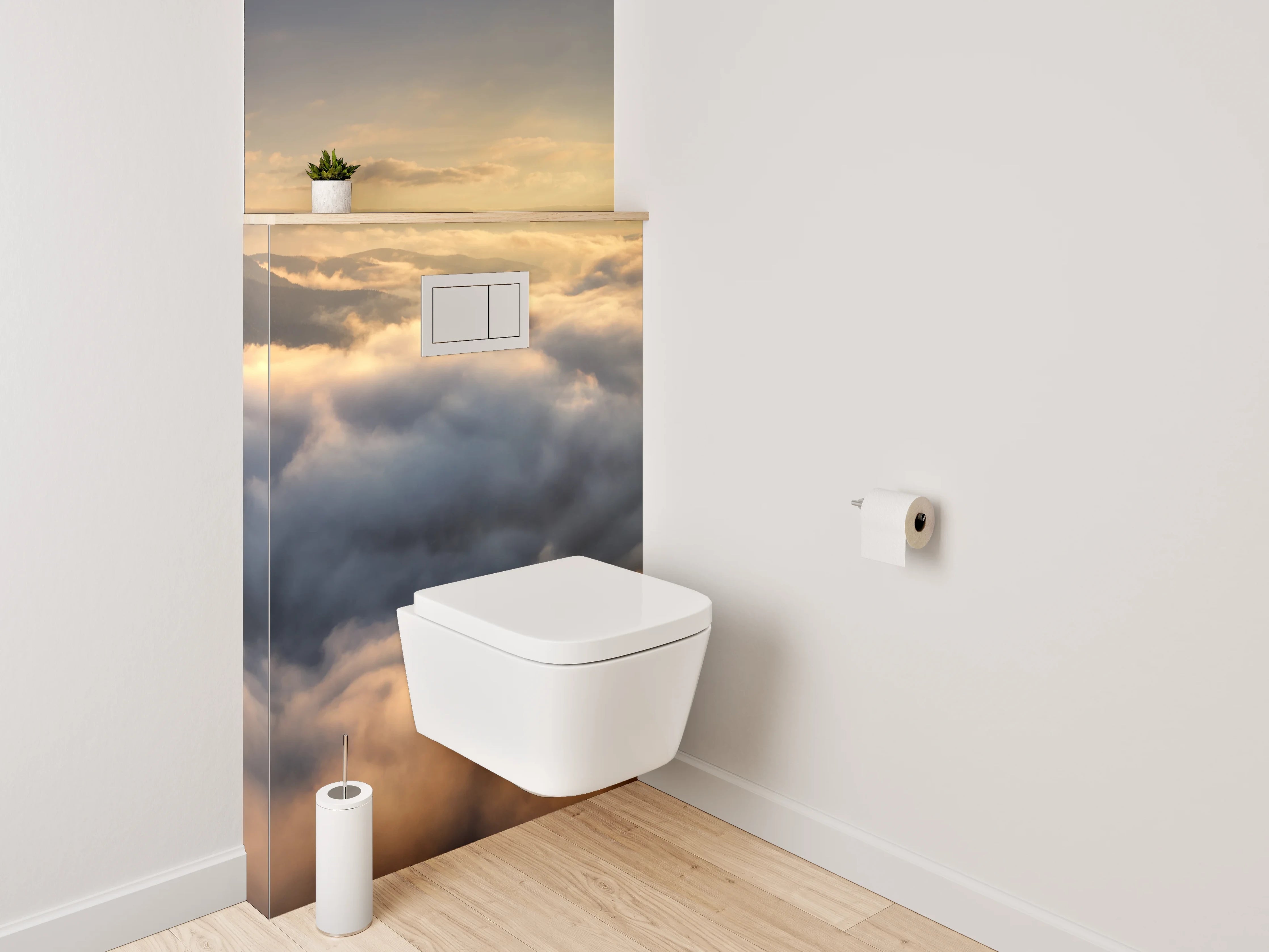 WC-Rückwand - Sonnenaufgang über den Wolken