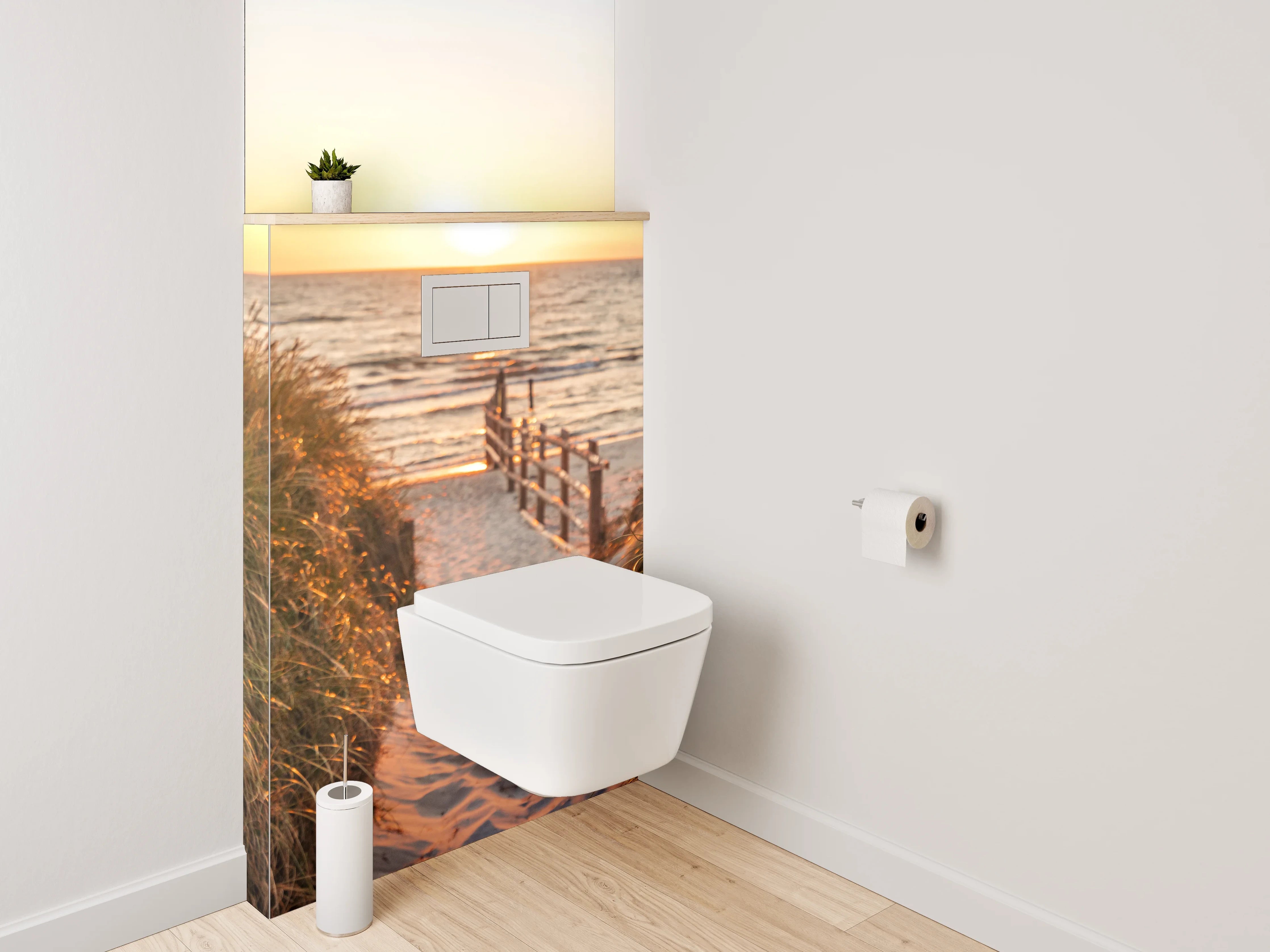 WC-Rückwand - Sonnenuntergang am Strand Fotomotiv