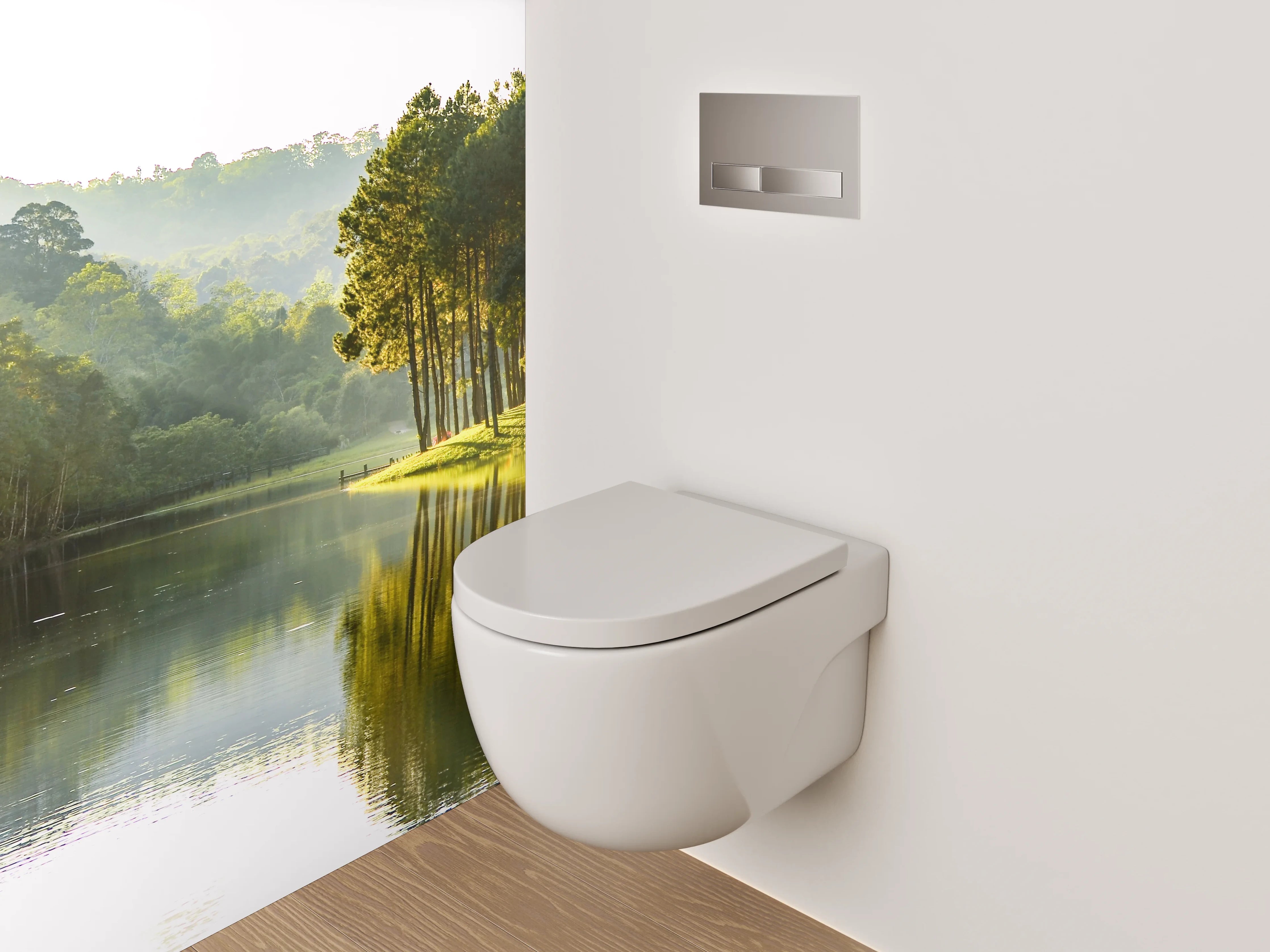 WC-Rückwand - Sonnige Waldoase am See