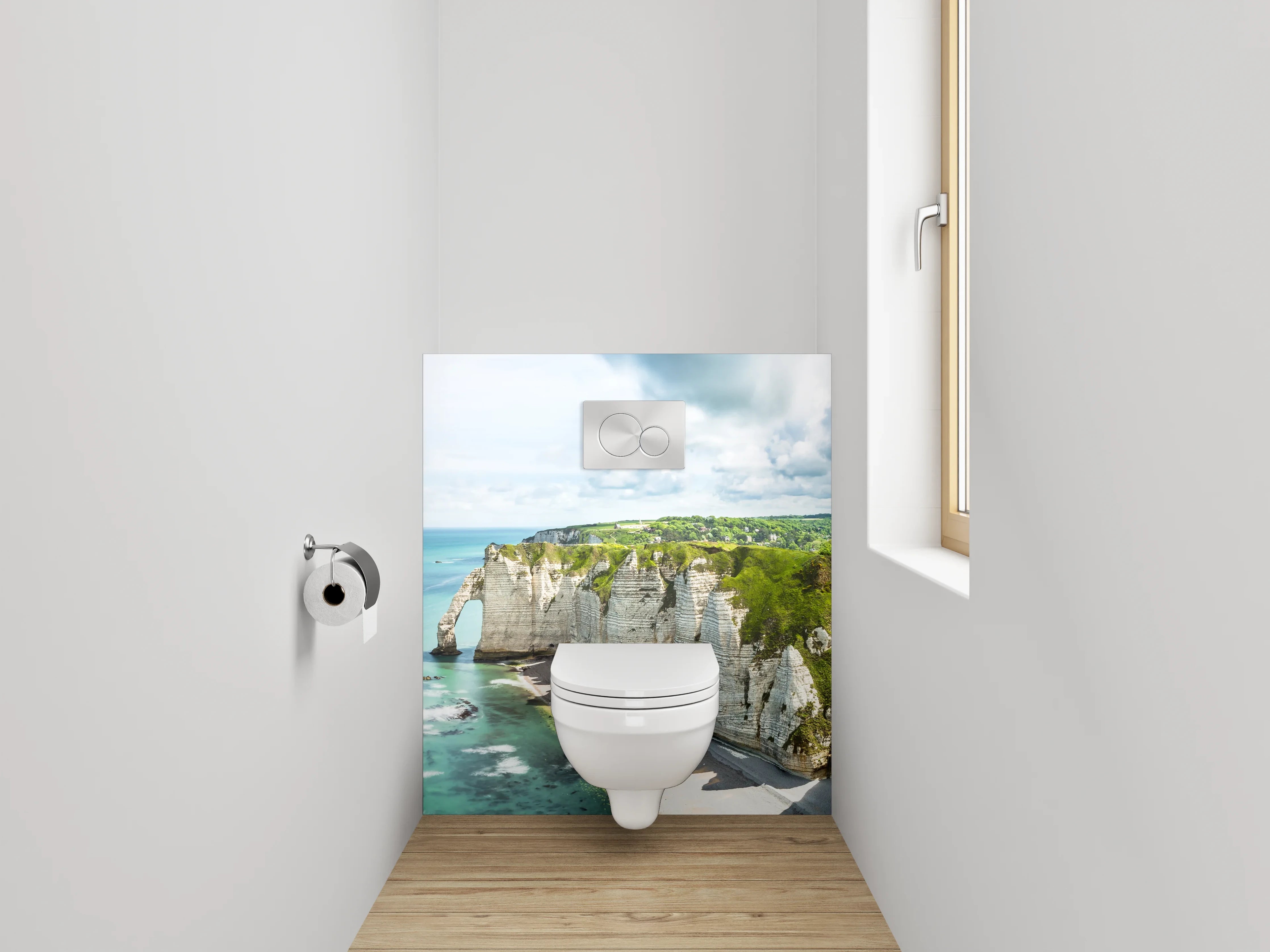 WC-Rückwand - Spektakuläre Kreidefelsen an der Küste
