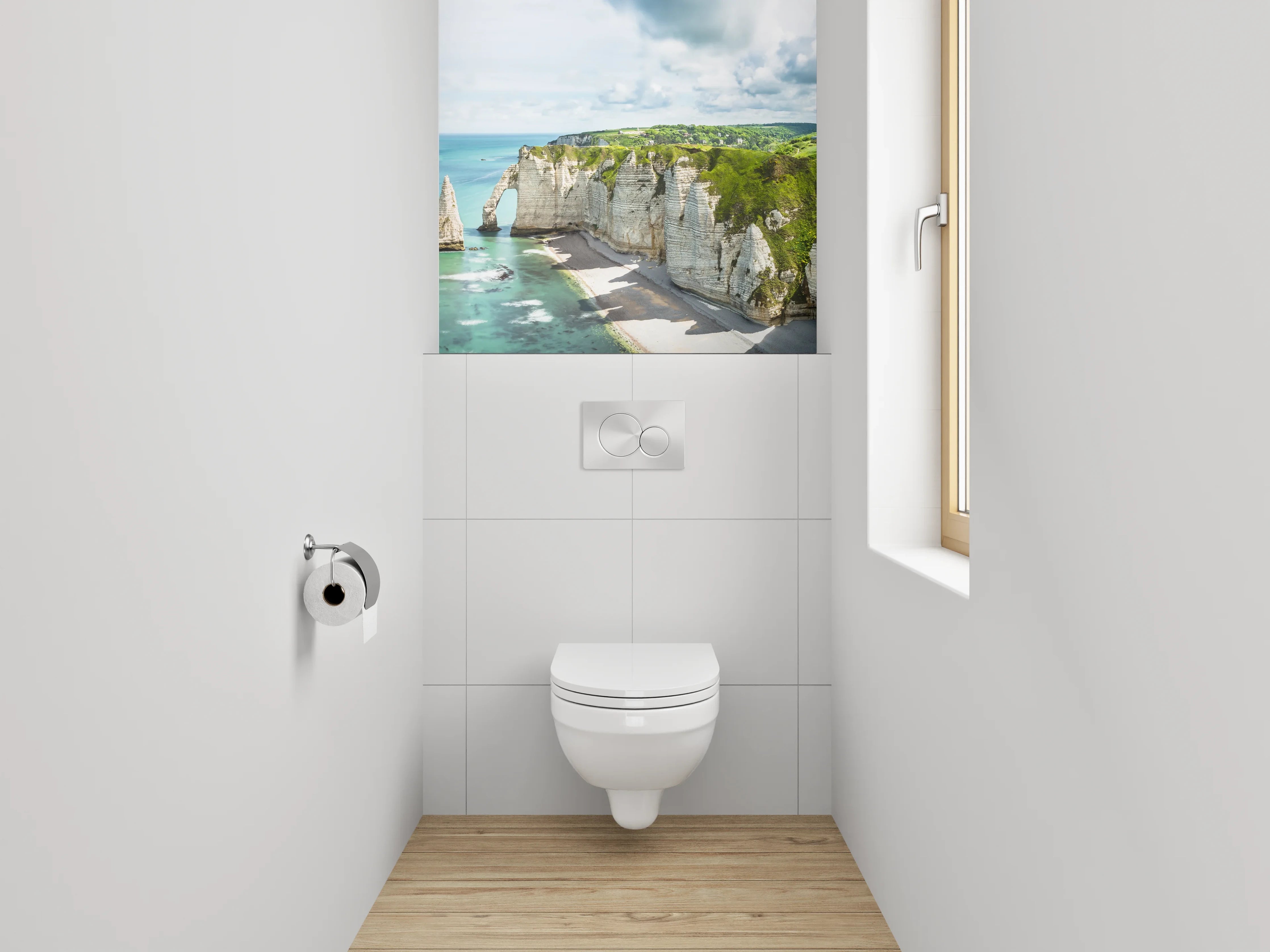 WC-Rückwand - Spektakuläre Kreidefelsen an der Küste