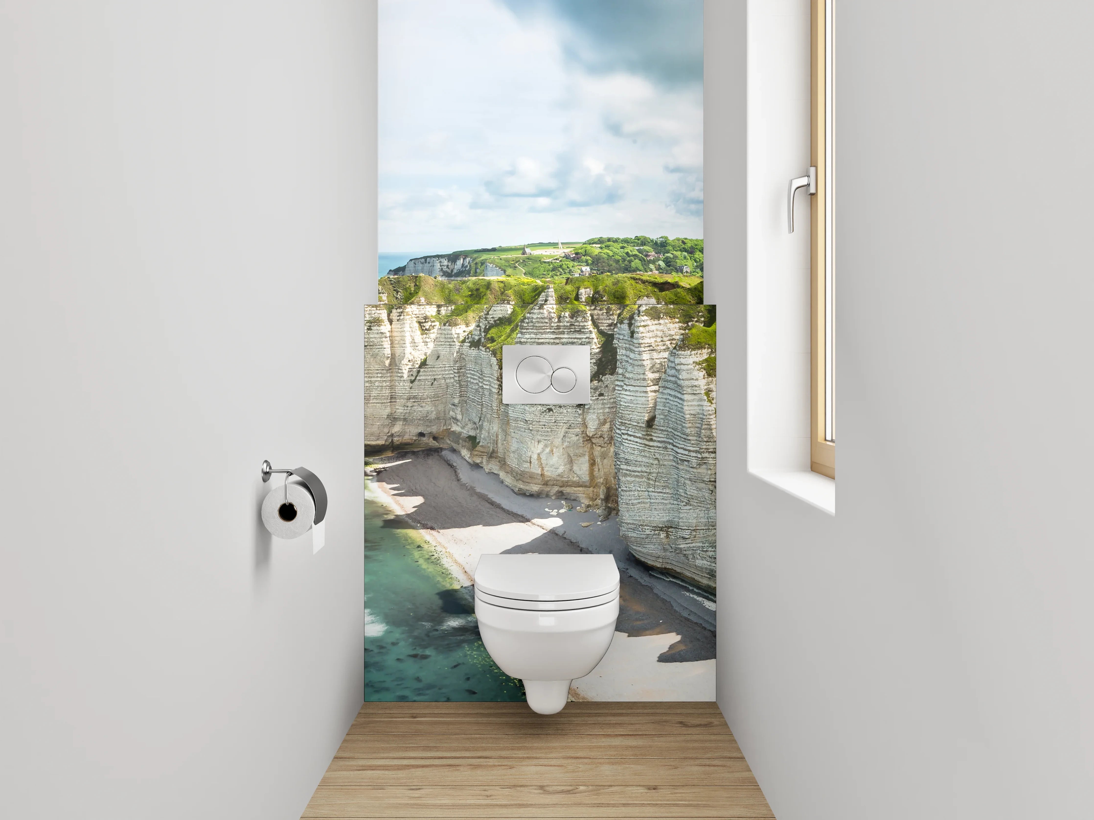 WC-Rückwand - Spektakuläre Kreidefelsen an der Küste