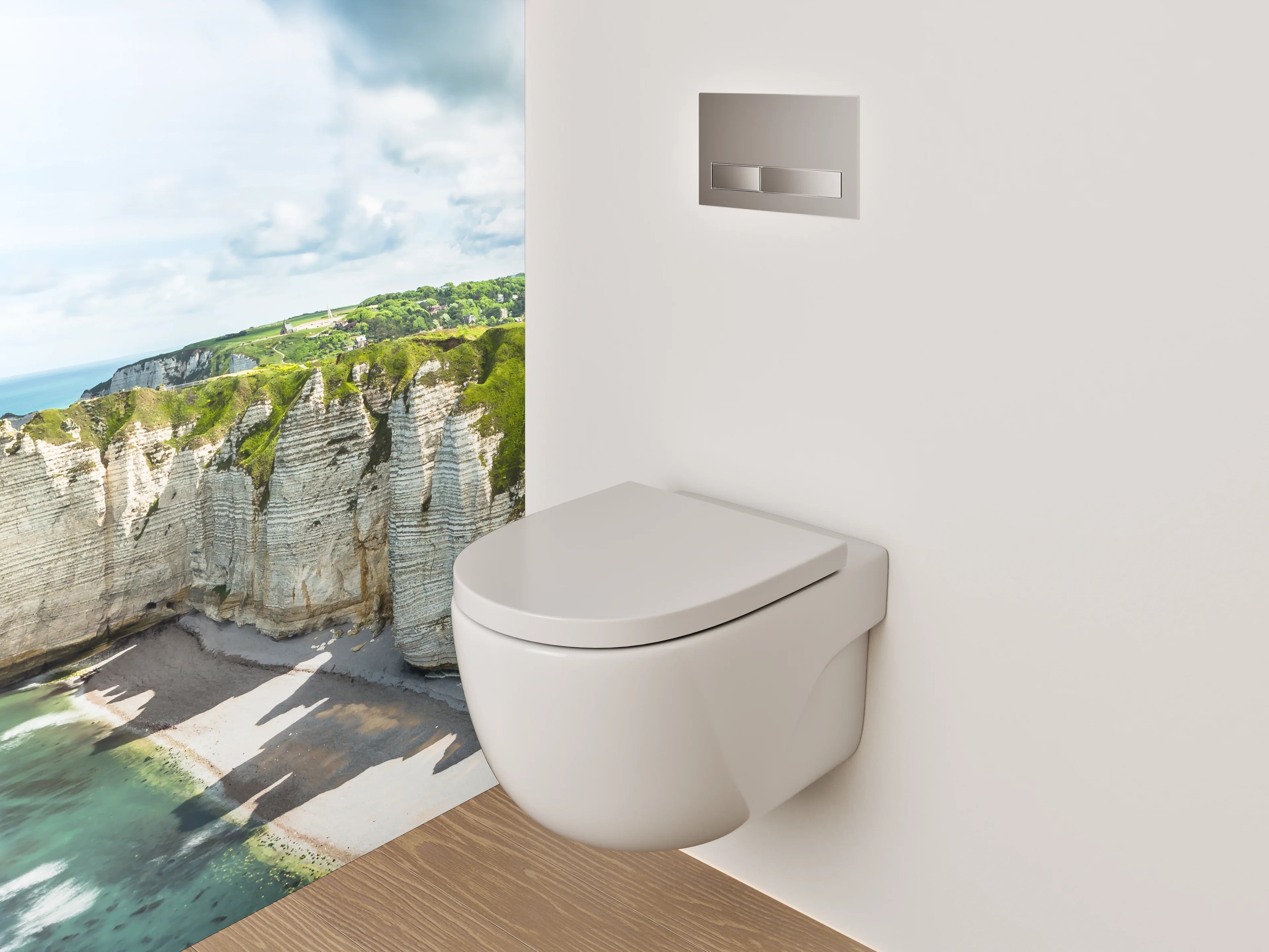 WC-Rückwand - Spektakuläre Kreidefelsen an der Küste