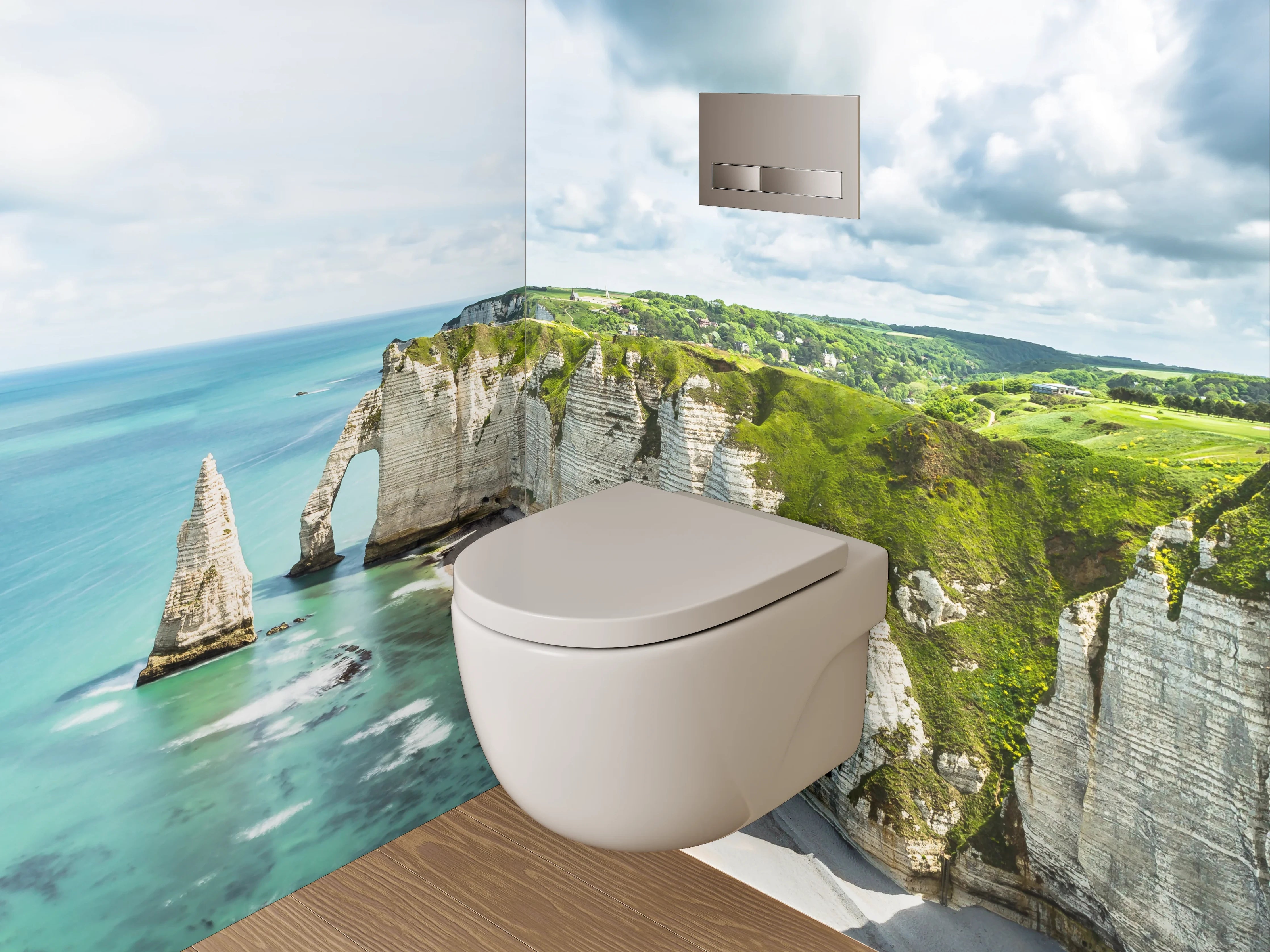 WC-Rückwand - Spektakuläre Kreidefelsen an der Küste