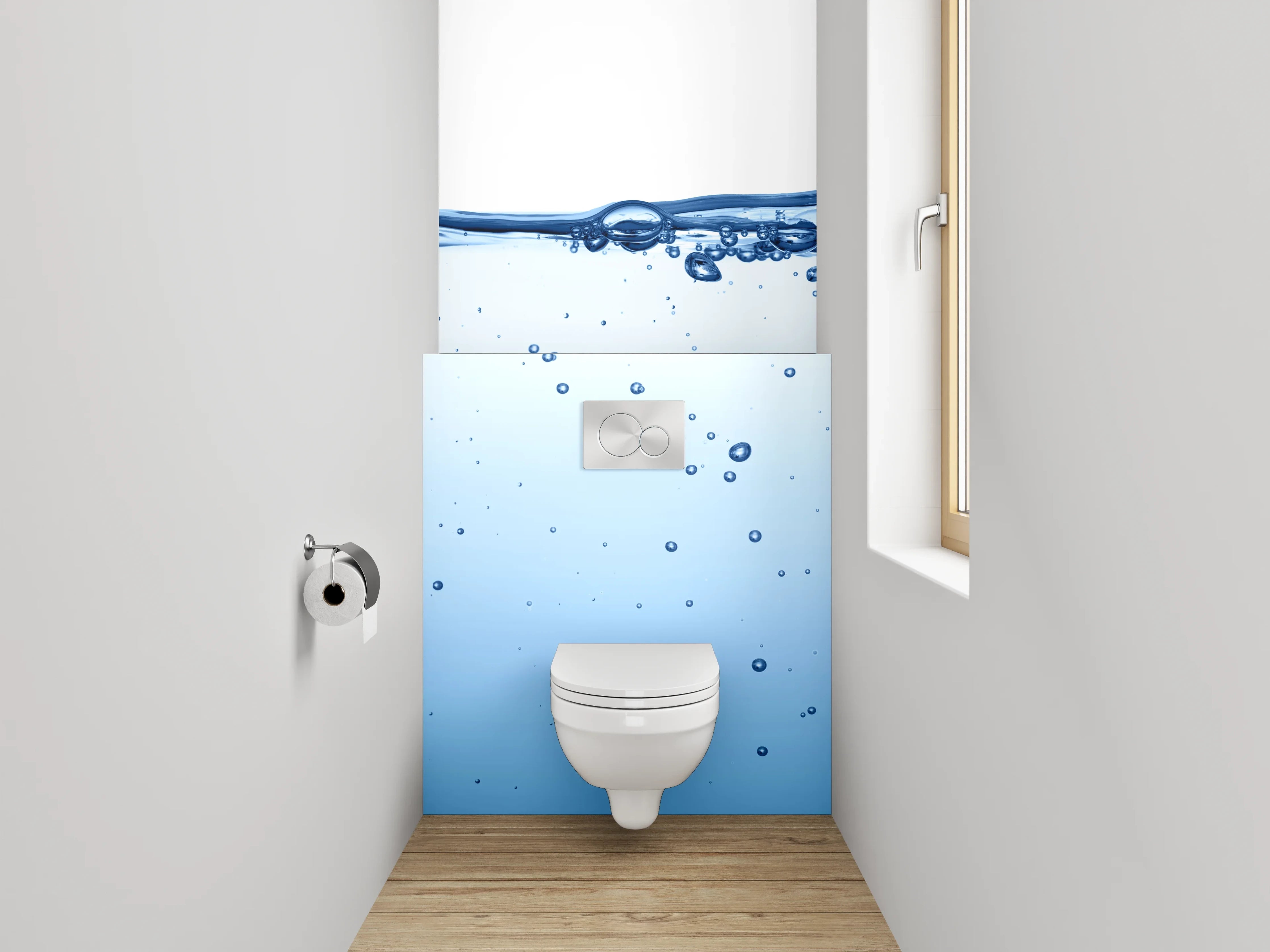 WC-Rückwand - Spritzendes Wasser – Frisches Design