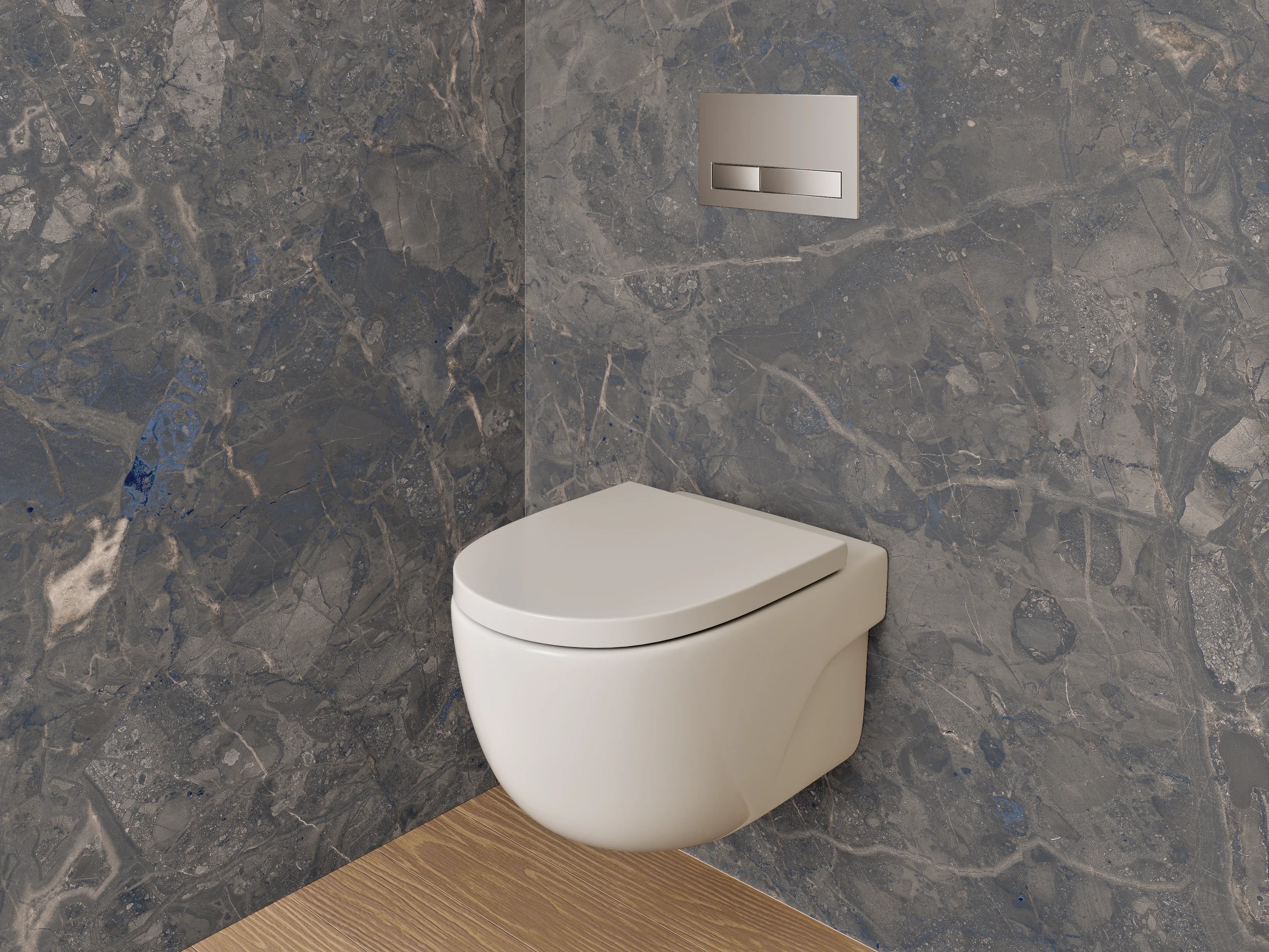 WC-Rückwand - Steinmuster Grau Braun Fliesenoptik