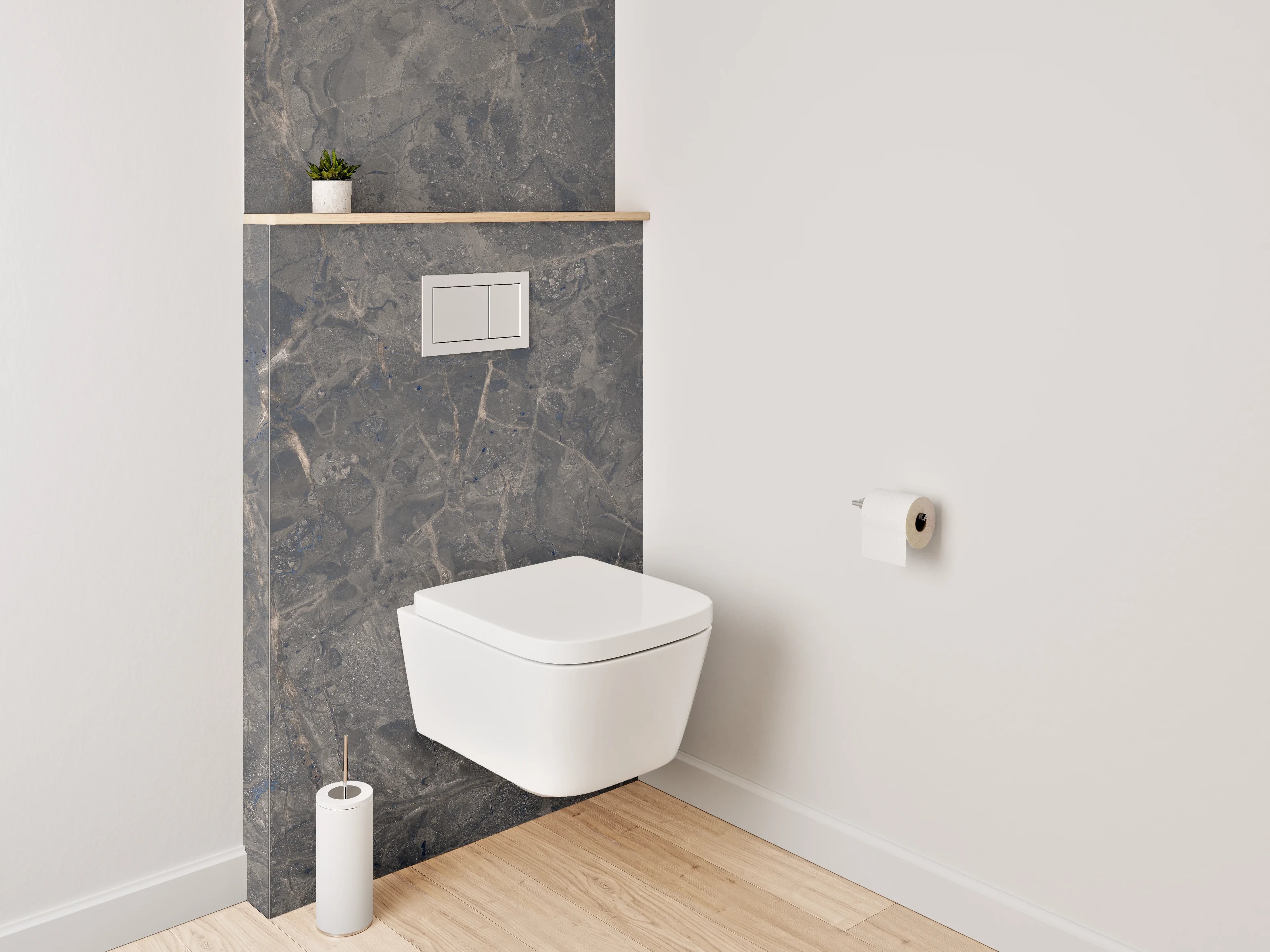 WC-Rückwand - Steinmuster Grau Braun Fliesenoptik