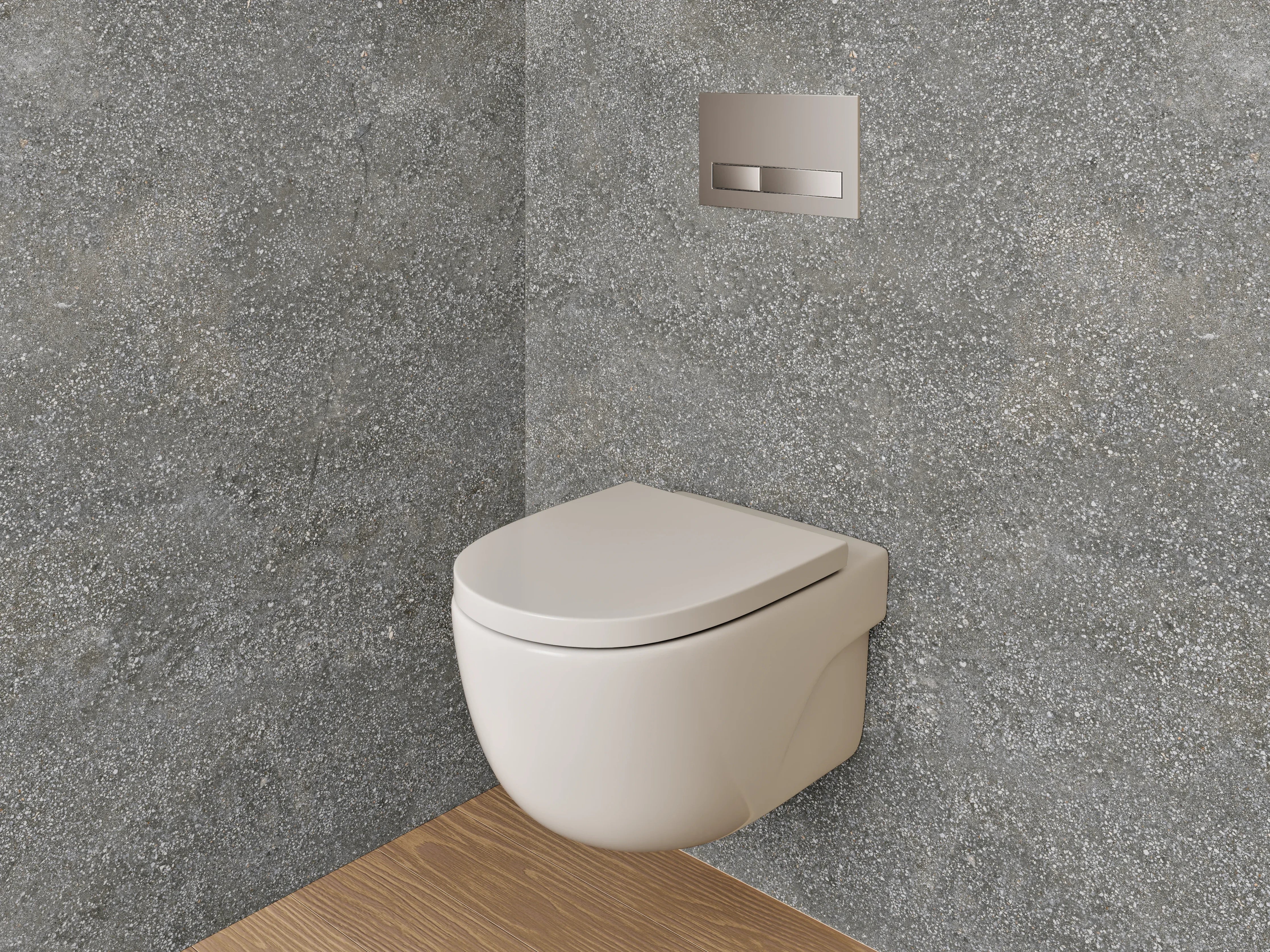 WC-Rückwand - Steinoptik Grau Schieferfliese