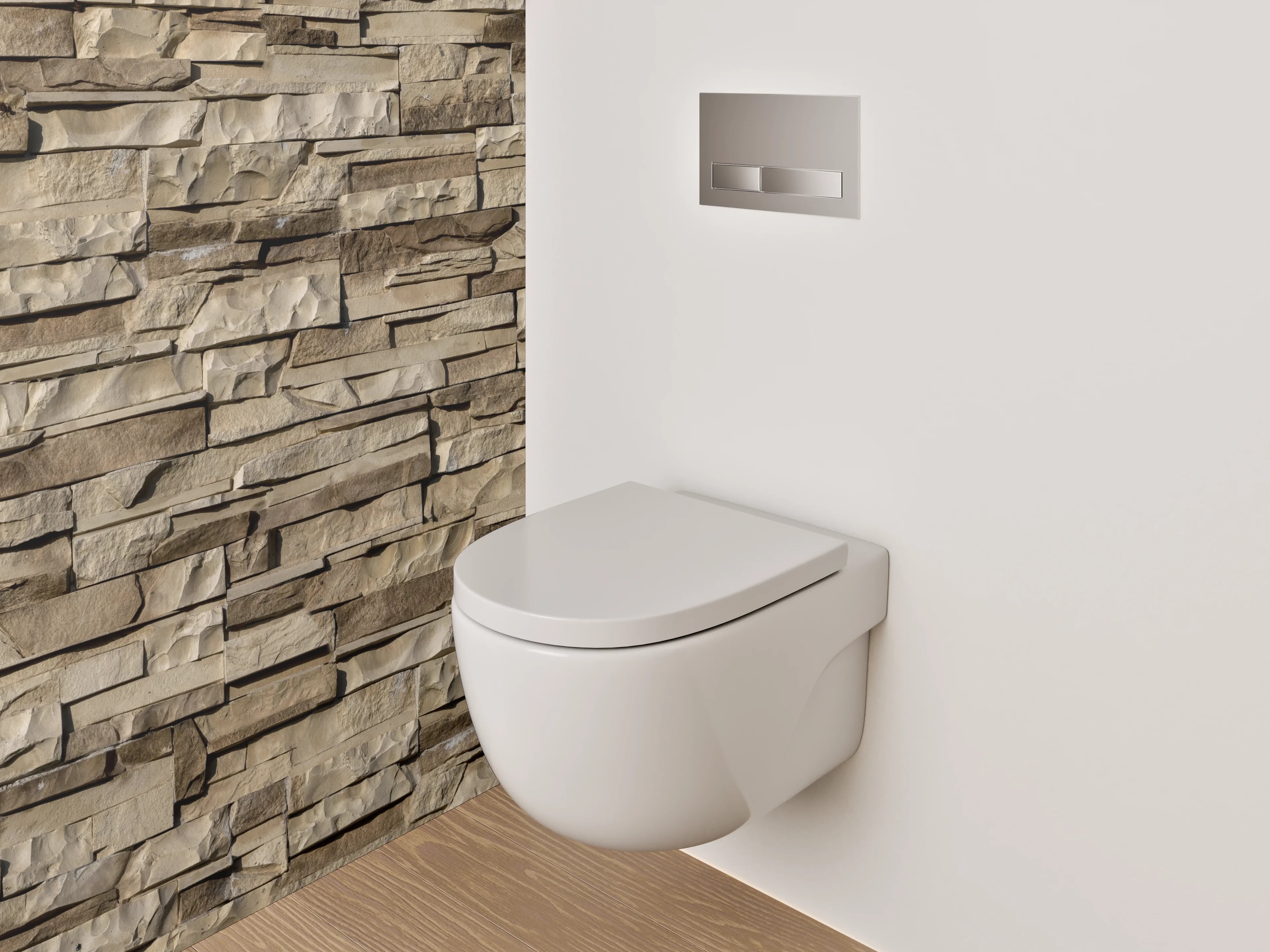 WC-Rückwand - Steinoptik Wandverkleidung Badezimmer