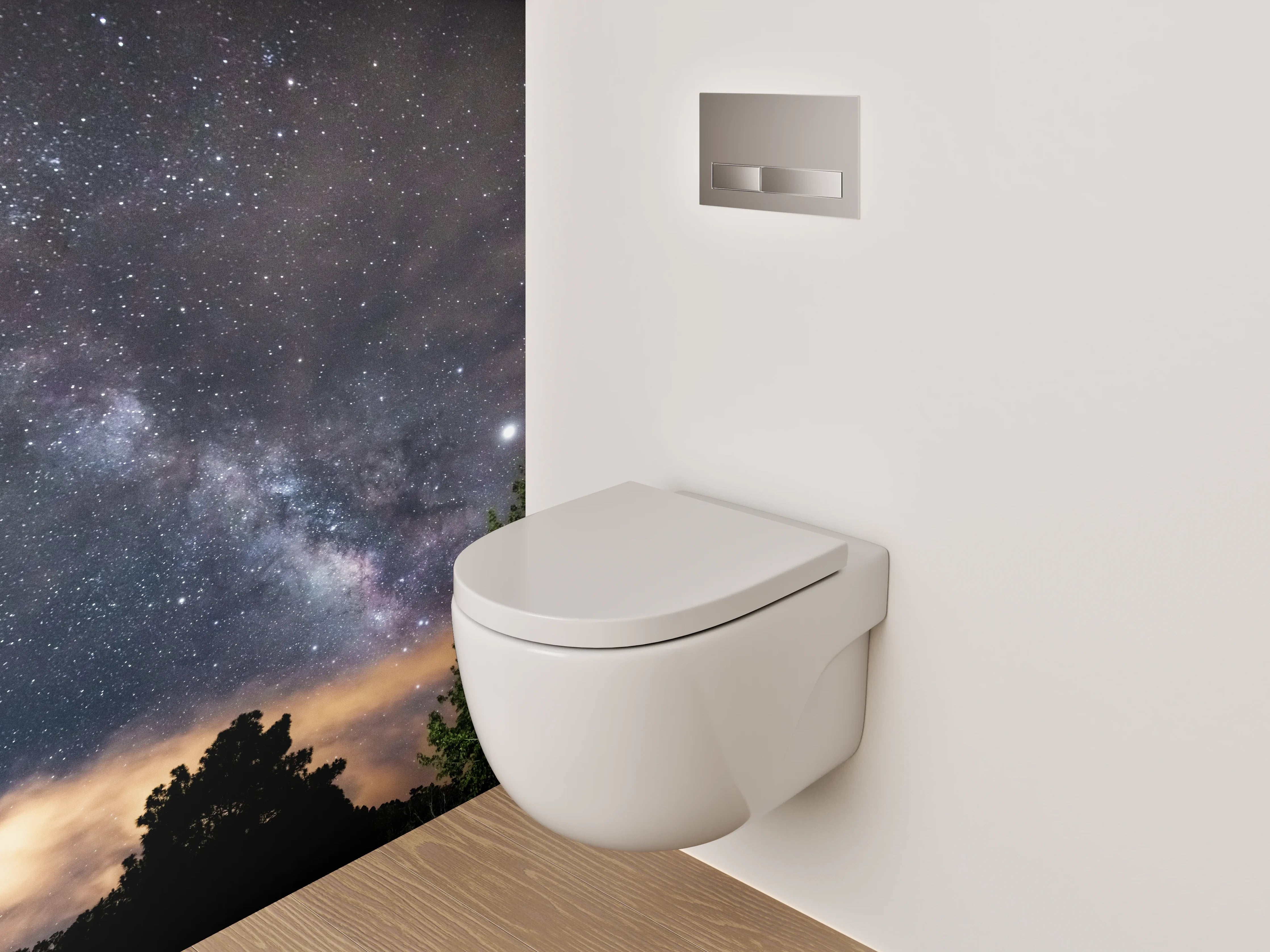 WC-Rückwand - Sternenhimmel über der Natur