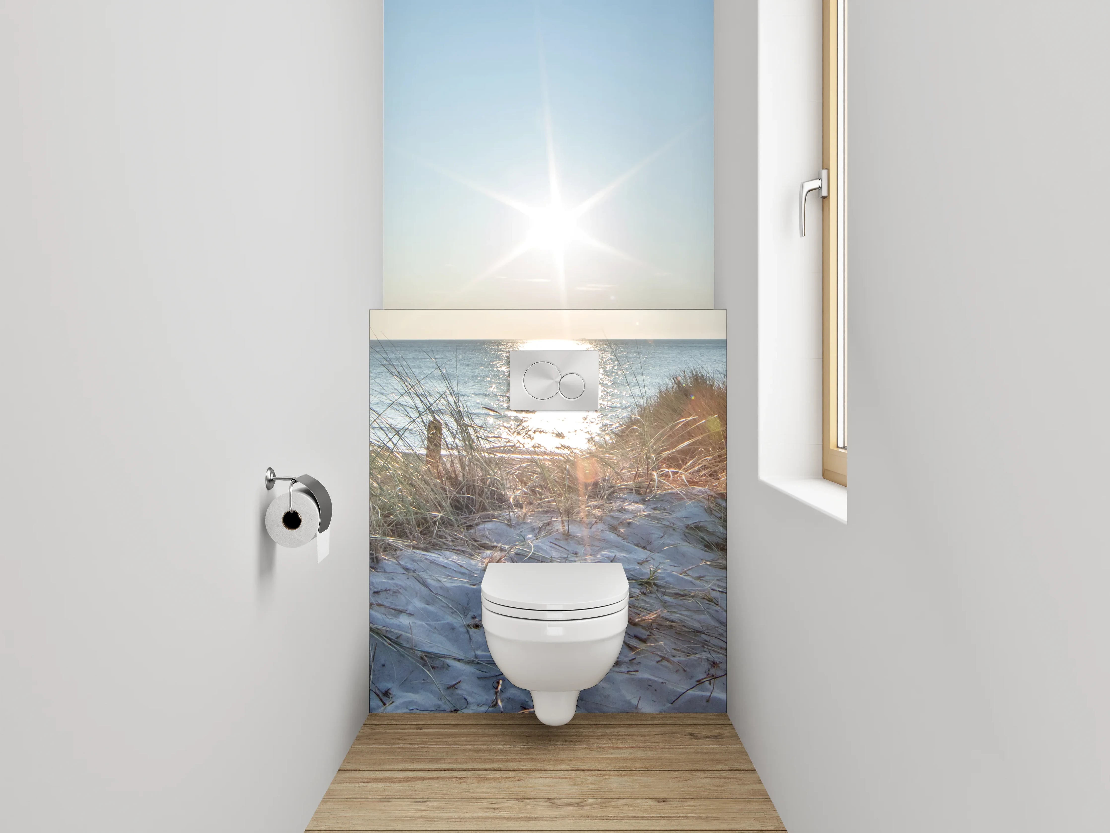 WC-Rückwand - Strand & Dünen Sonnenaufgang
