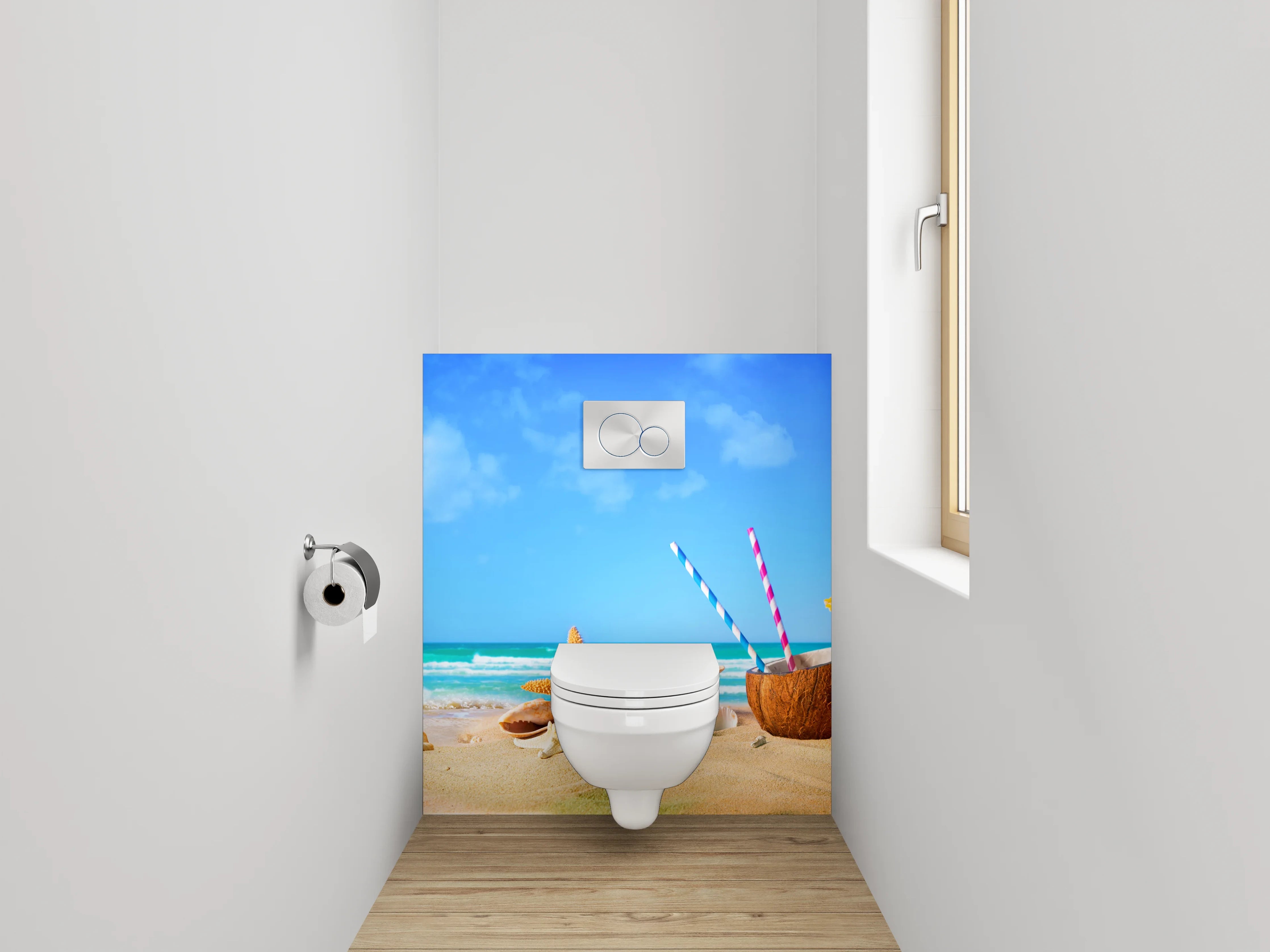 WC-Rückwand - Strand & Meer Genussmotiv Sommer