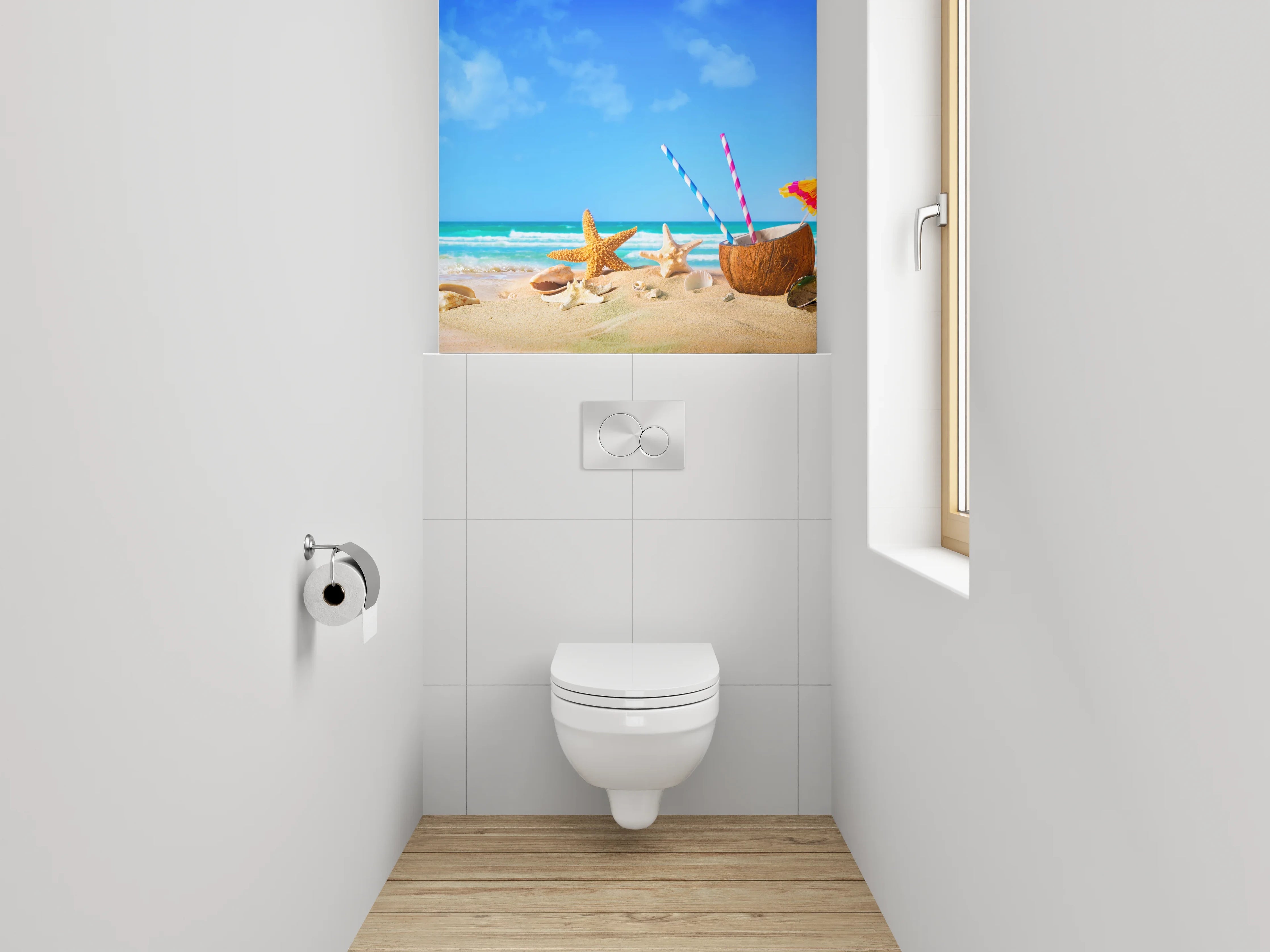 WC-Rückwand - Strand & Meer Genussmotiv Sommer