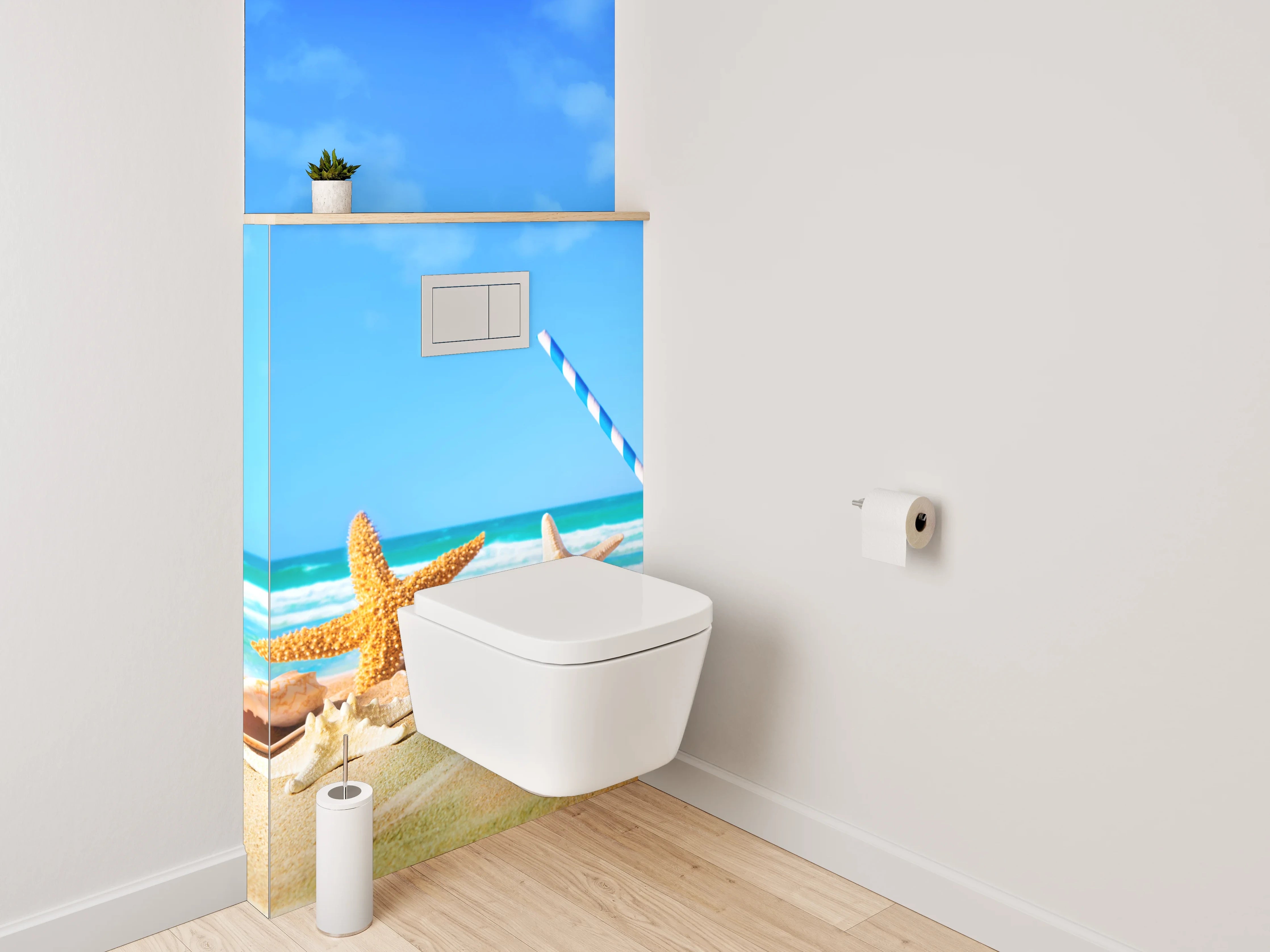 WC-Rückwand - Strand & Meer Genussmotiv Sommer
