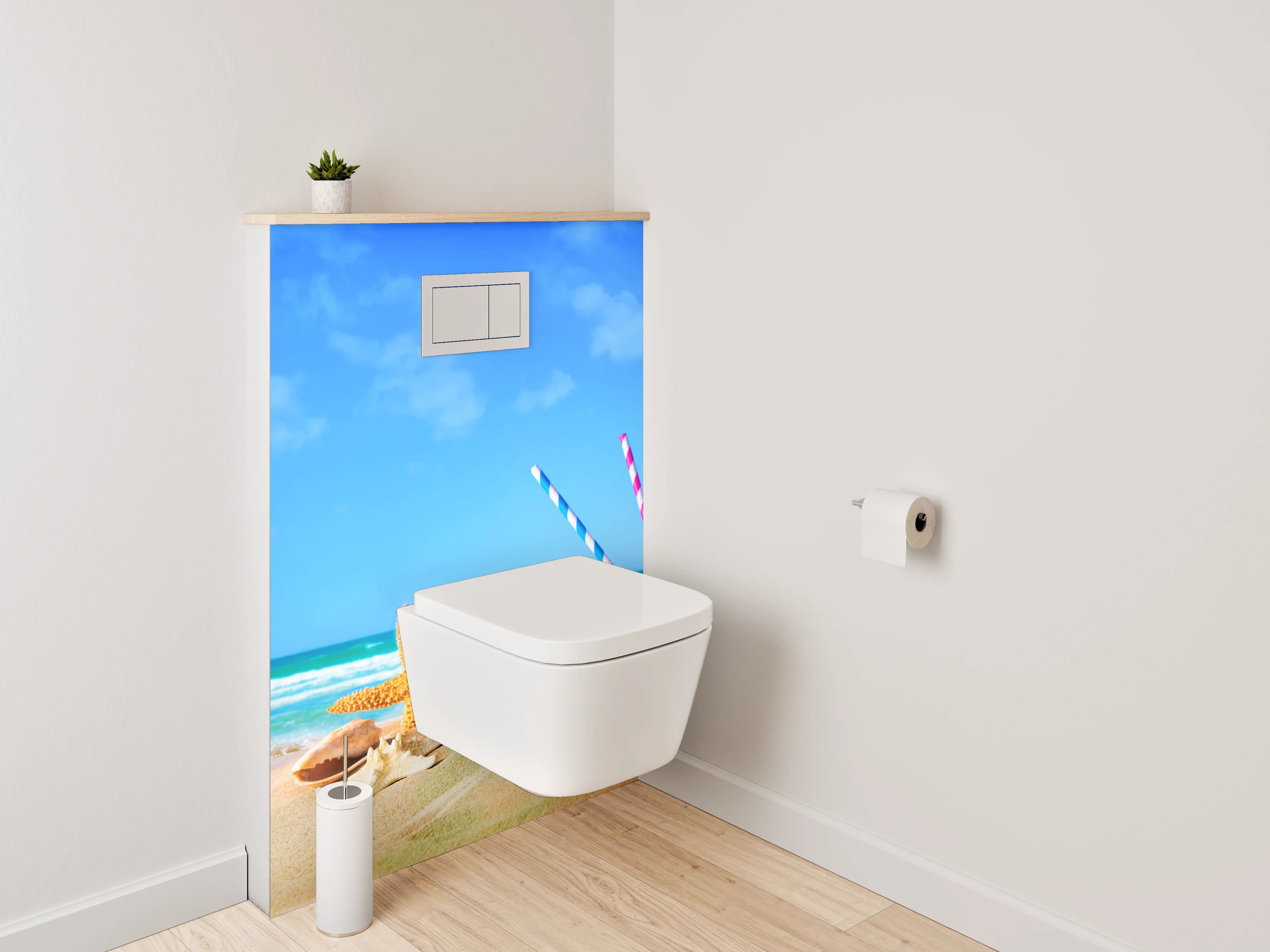 WC-Rückwand - Strand & Meer Genussmotiv Sommer
