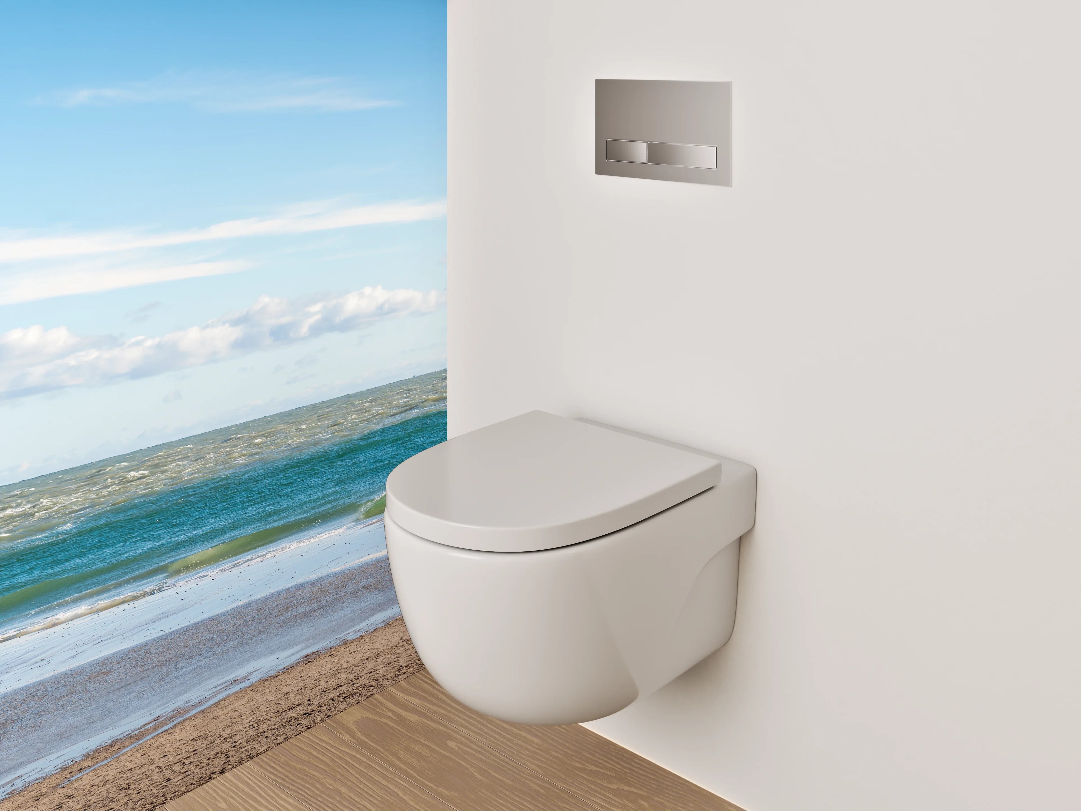 WC-Rückwand - Strand und Meer Panorama Fototapete