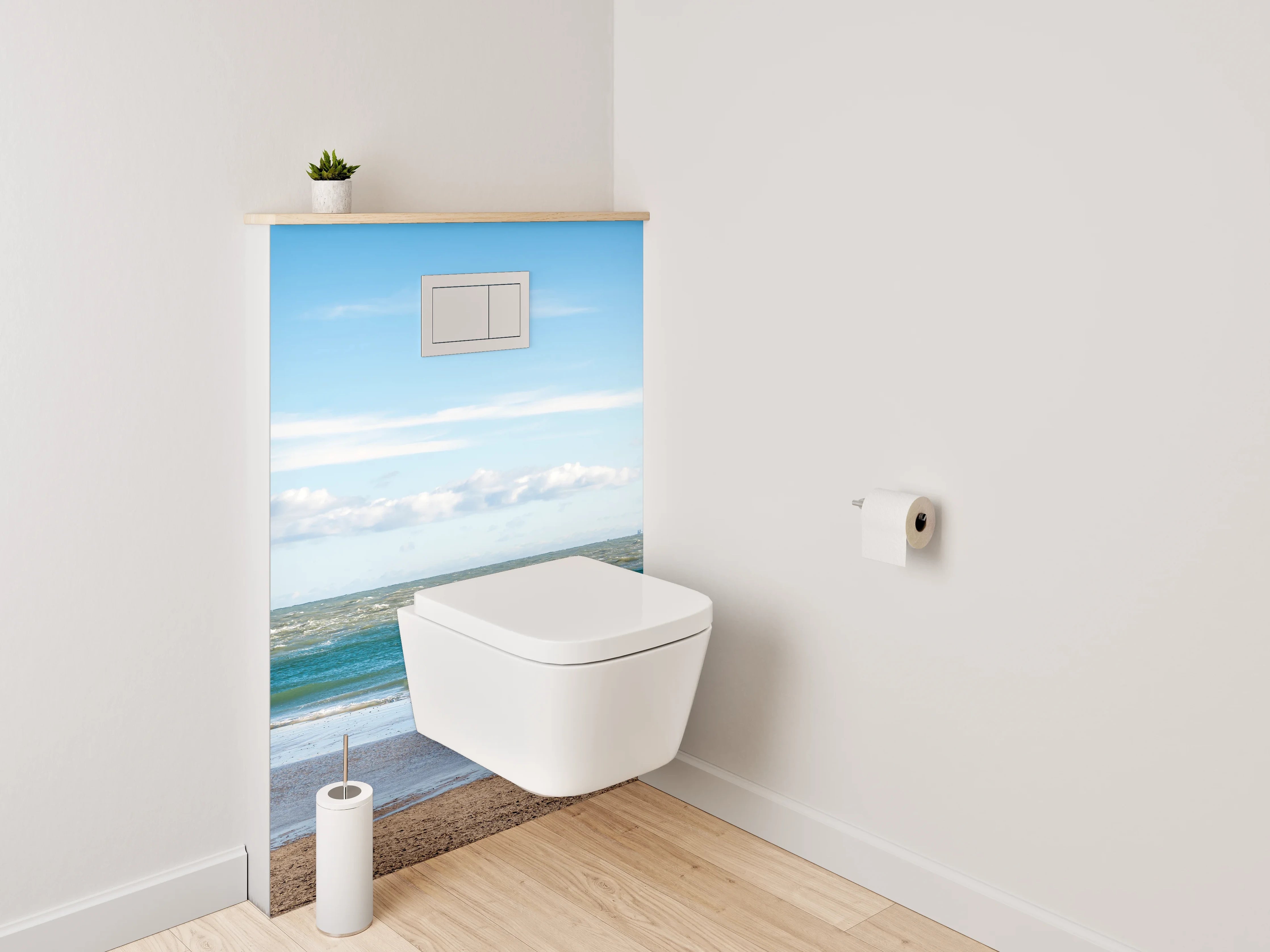 WC-Rückwand - Strand und Meer Panorama Fototapete