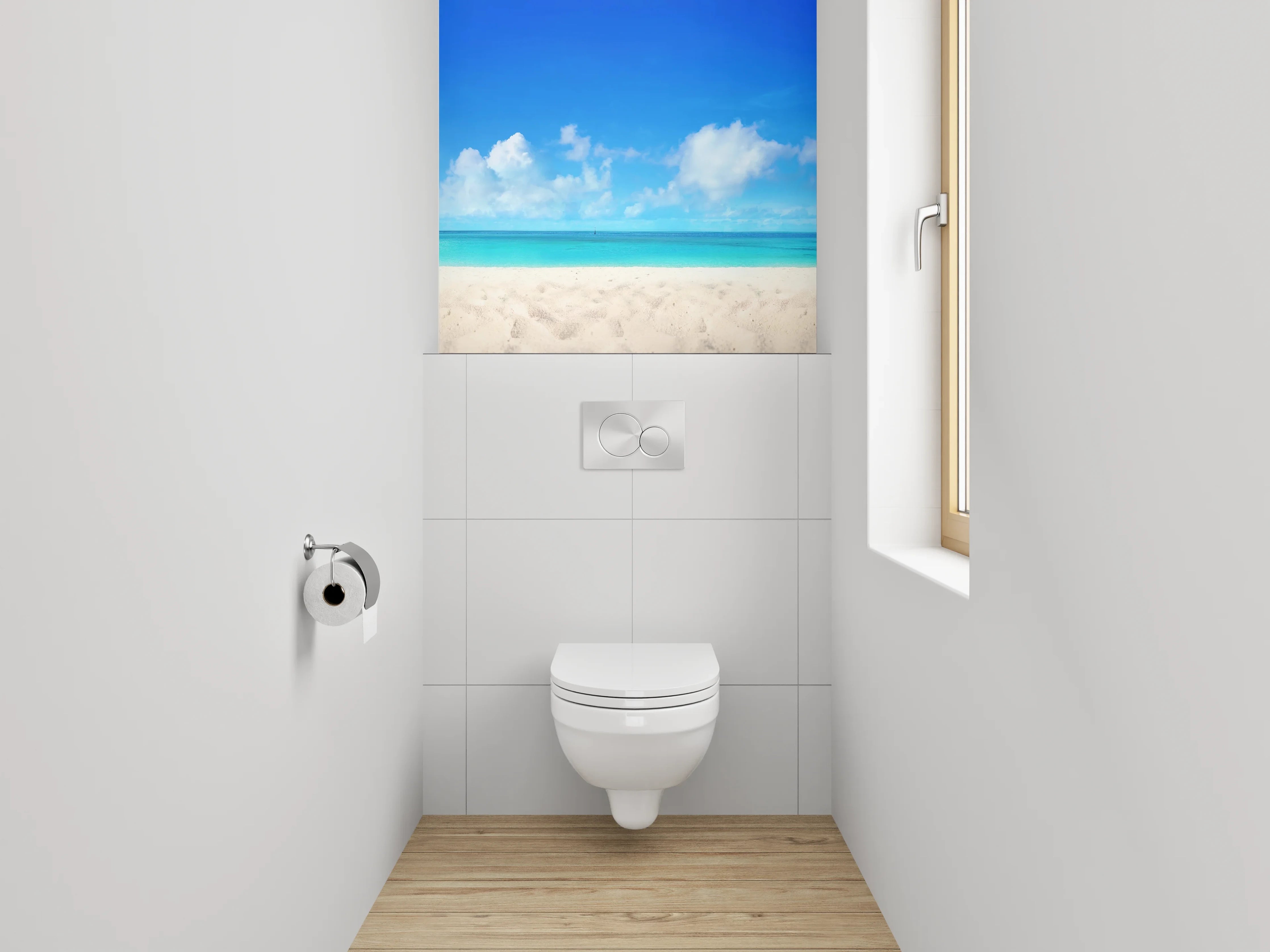 WC-Rückwand - Strand und Meer Panoramabild