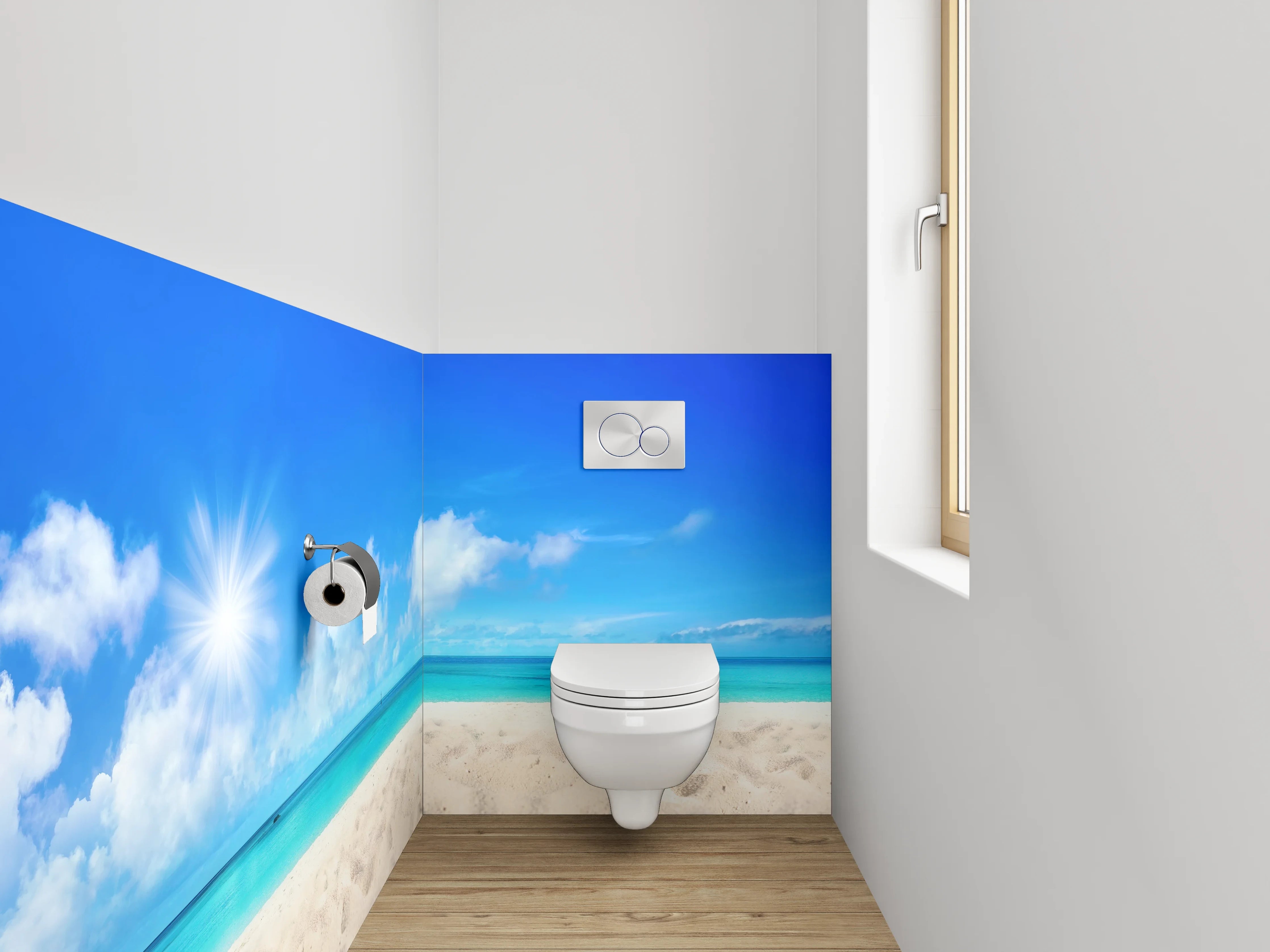 WC-Rückwand - Strand und Meer Panoramabild