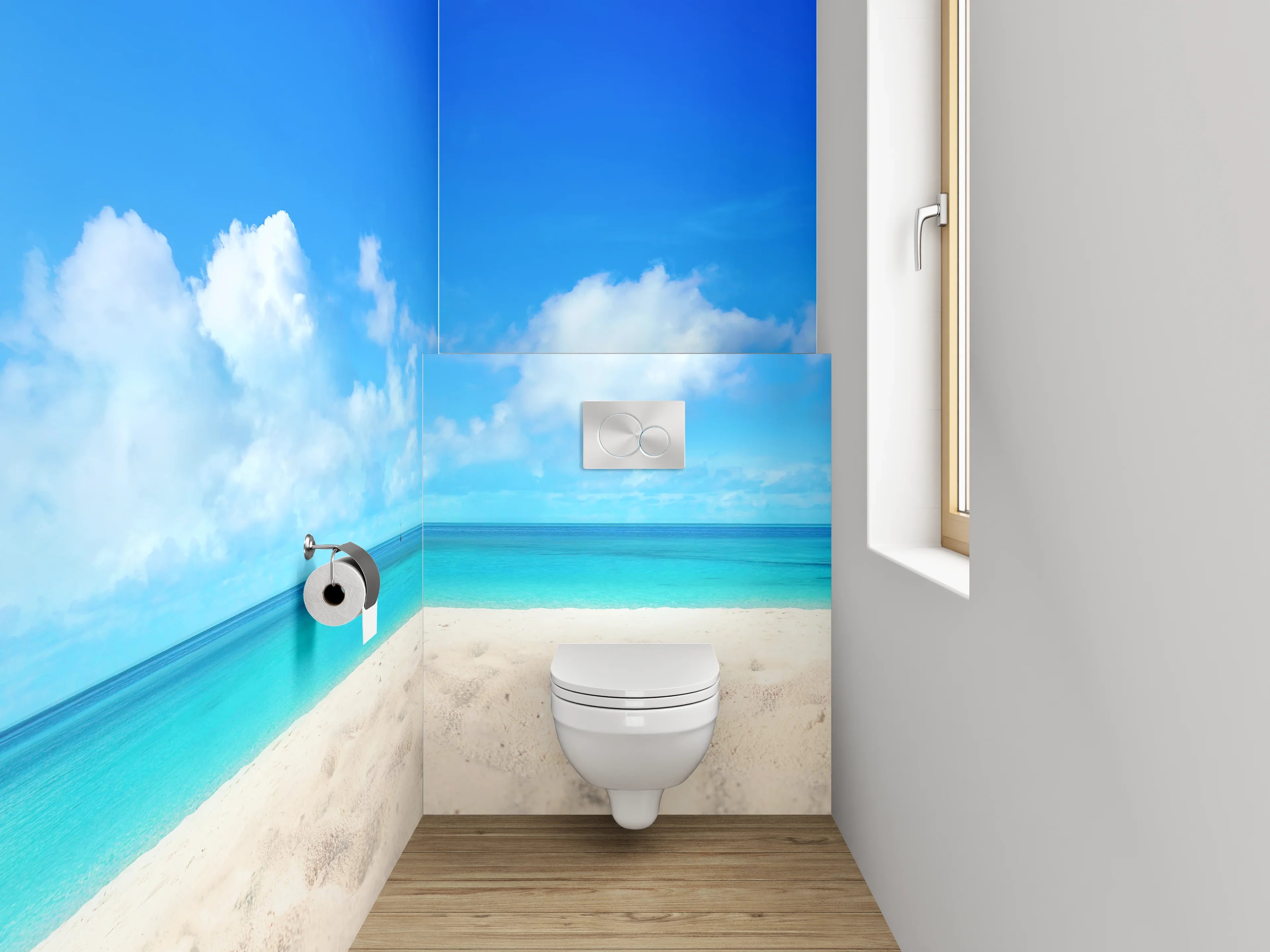WC-Rückwand - Strand und Meer Panoramabild