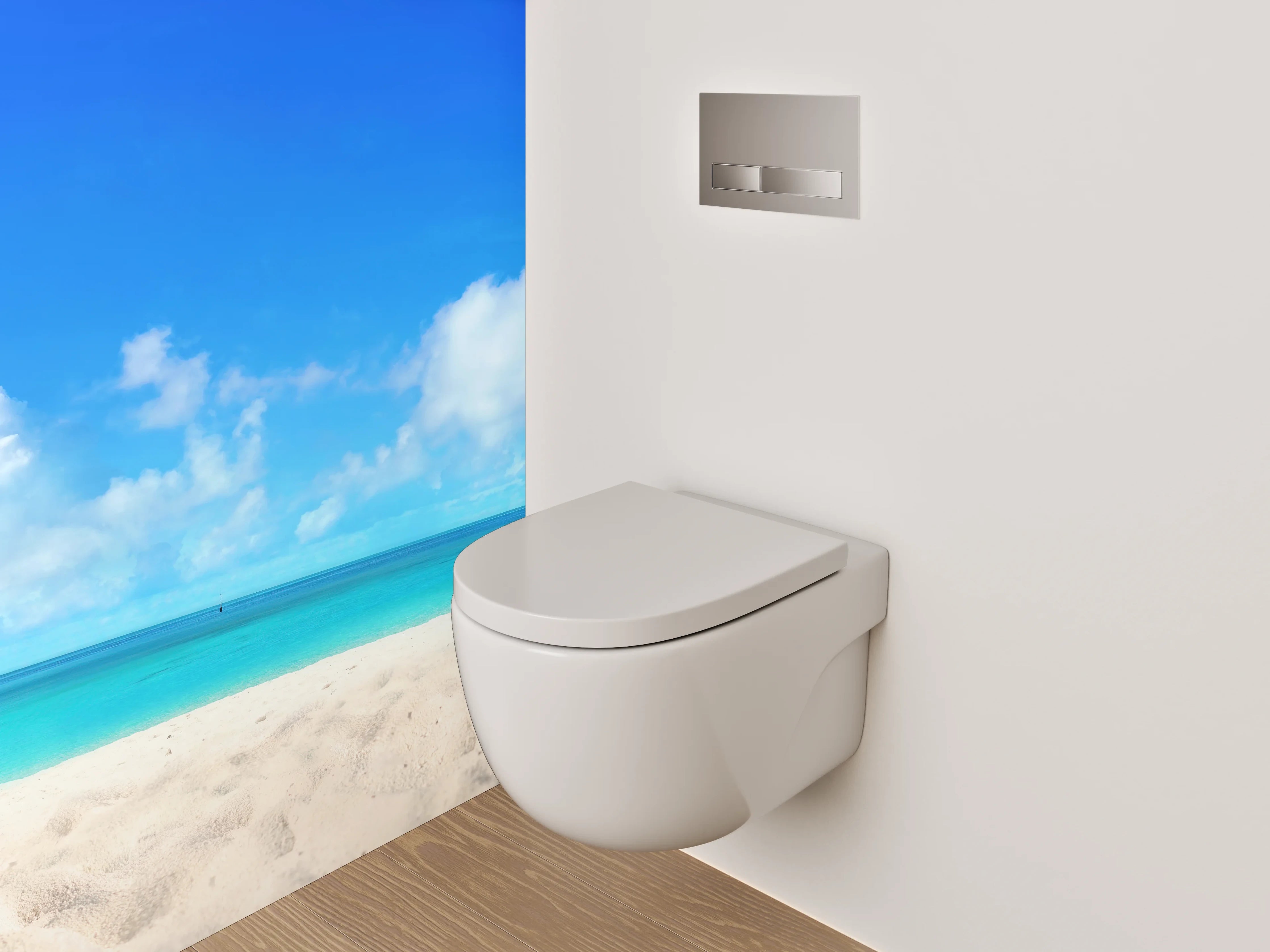 WC-Rückwand - Strand und Meer Panoramabild