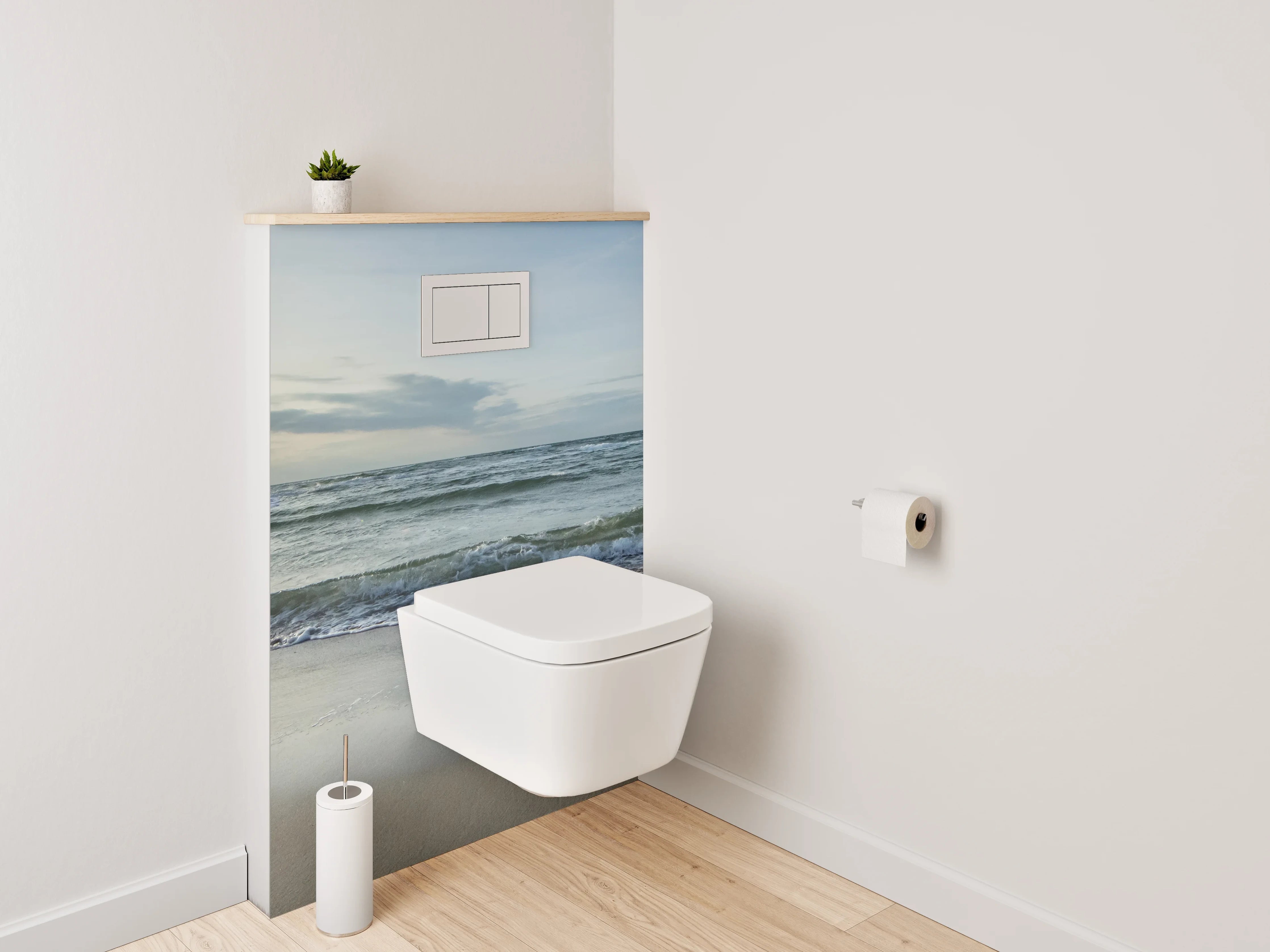 WC-Rückwand - Strand und Meer Sonnenuntergang