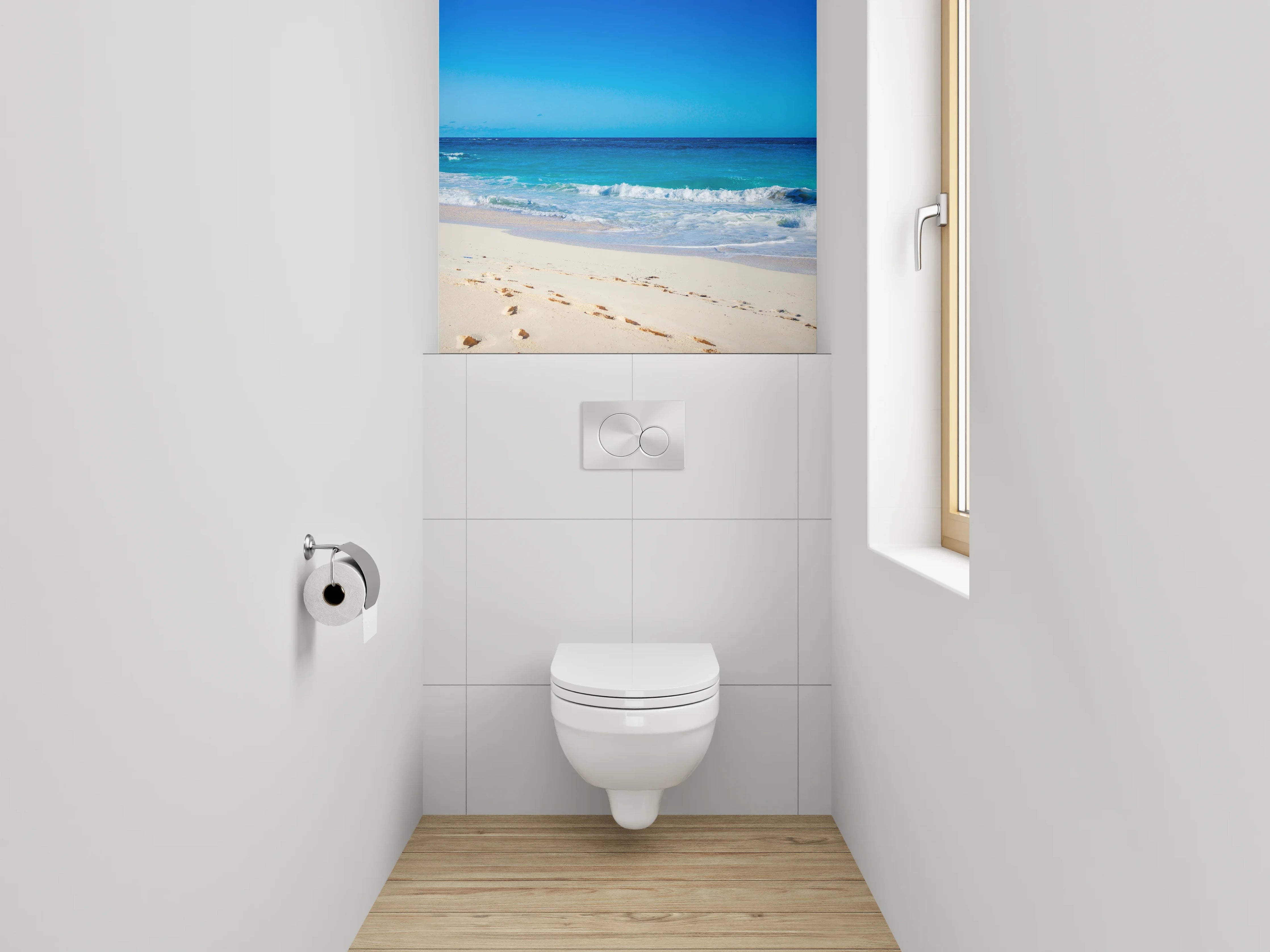 WC-Rückwand - Strand und Meer – Karibisches Motiv