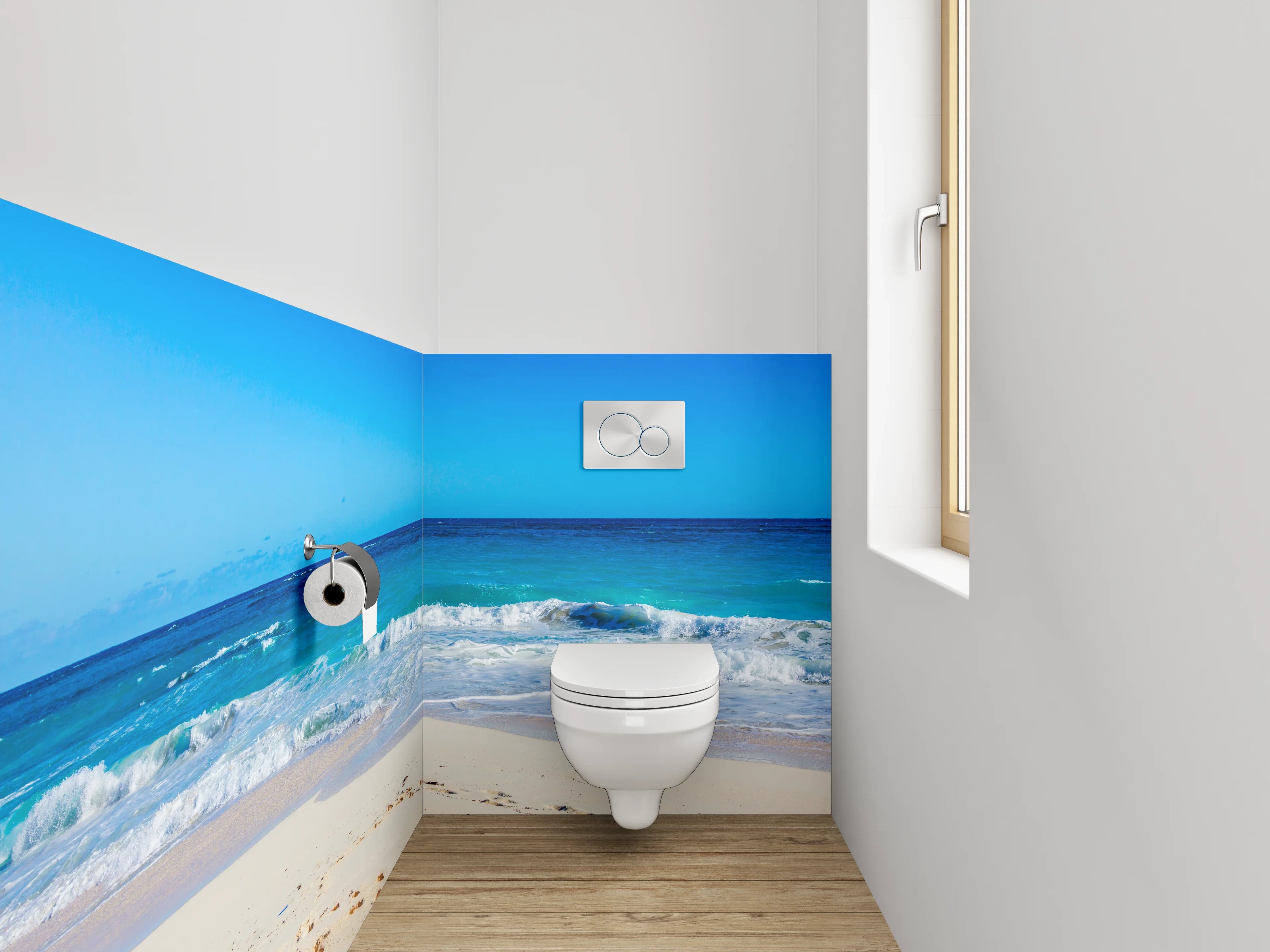 WC-Rückwand - Strand und Meer – Karibisches Motiv