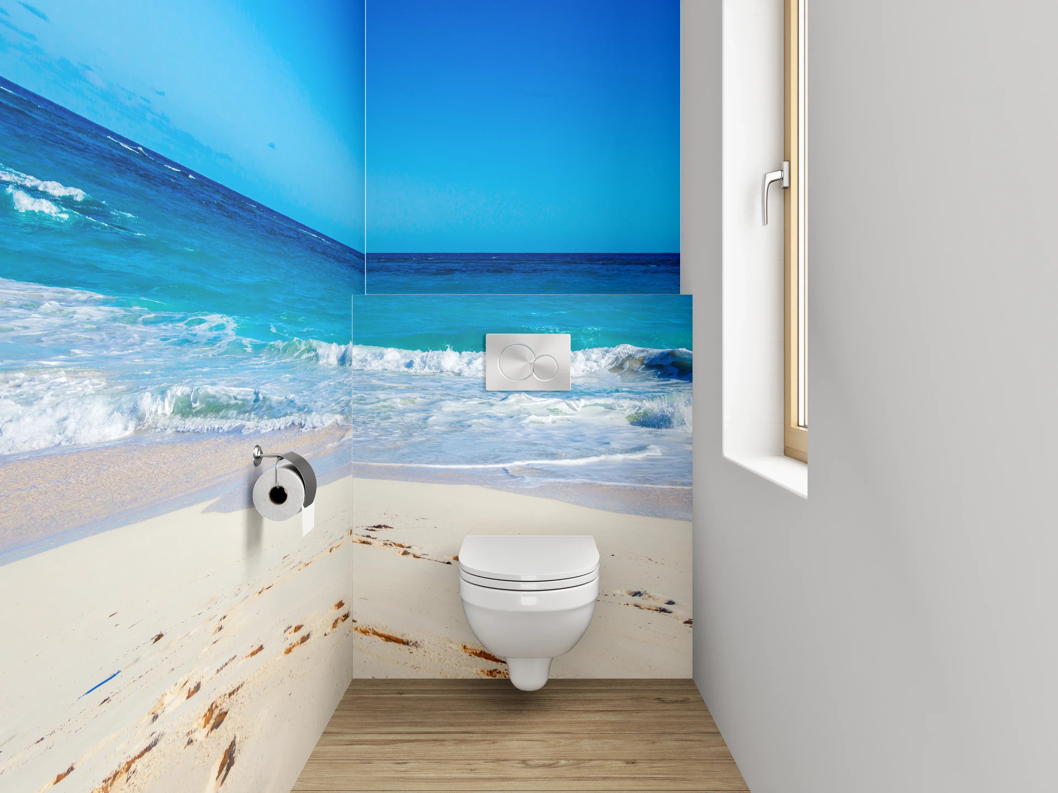 WC-Rückwand - Strand und Meer – Karibisches Motiv