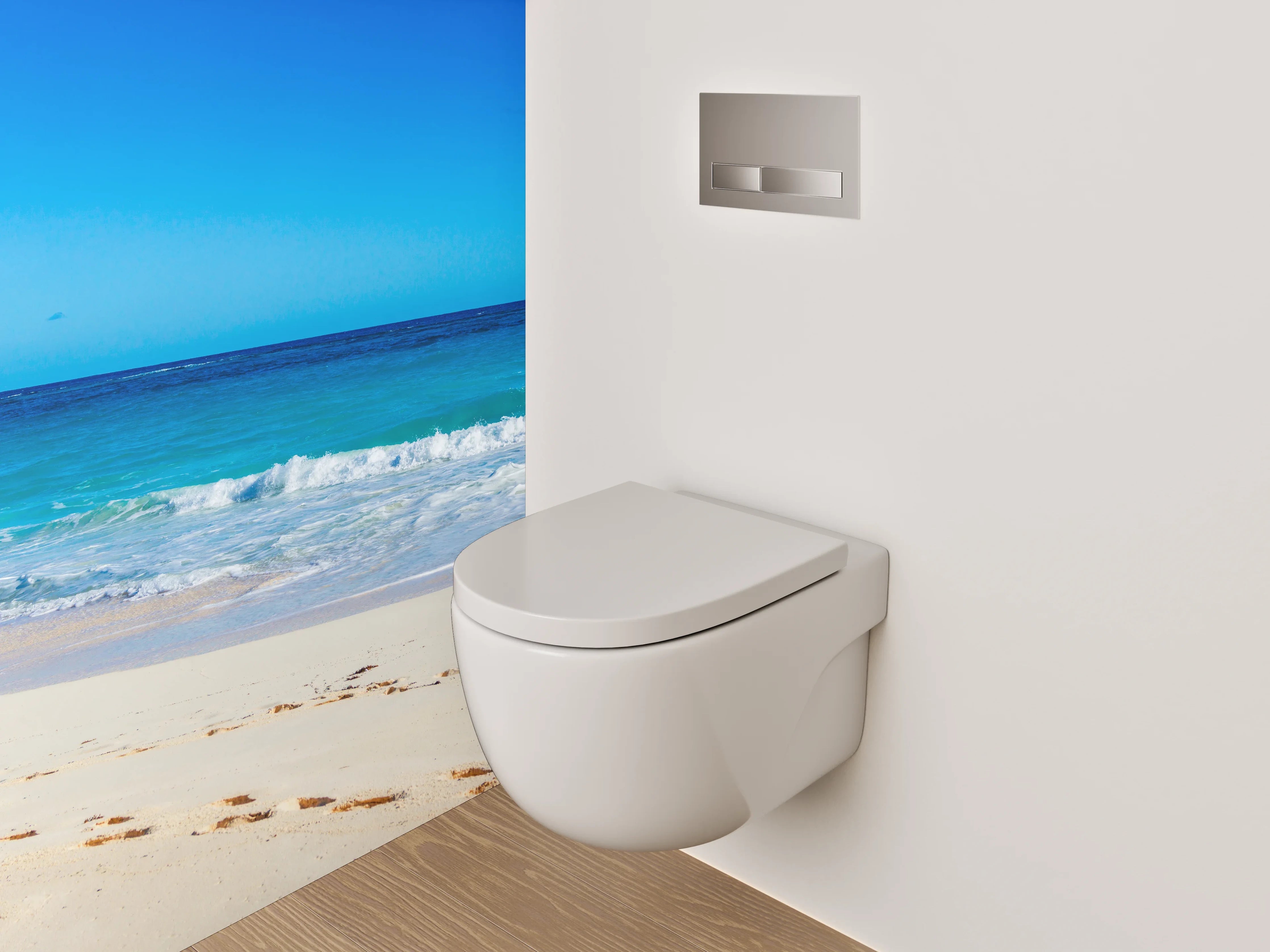 WC-Rückwand - Strand und Meer – Karibisches Motiv