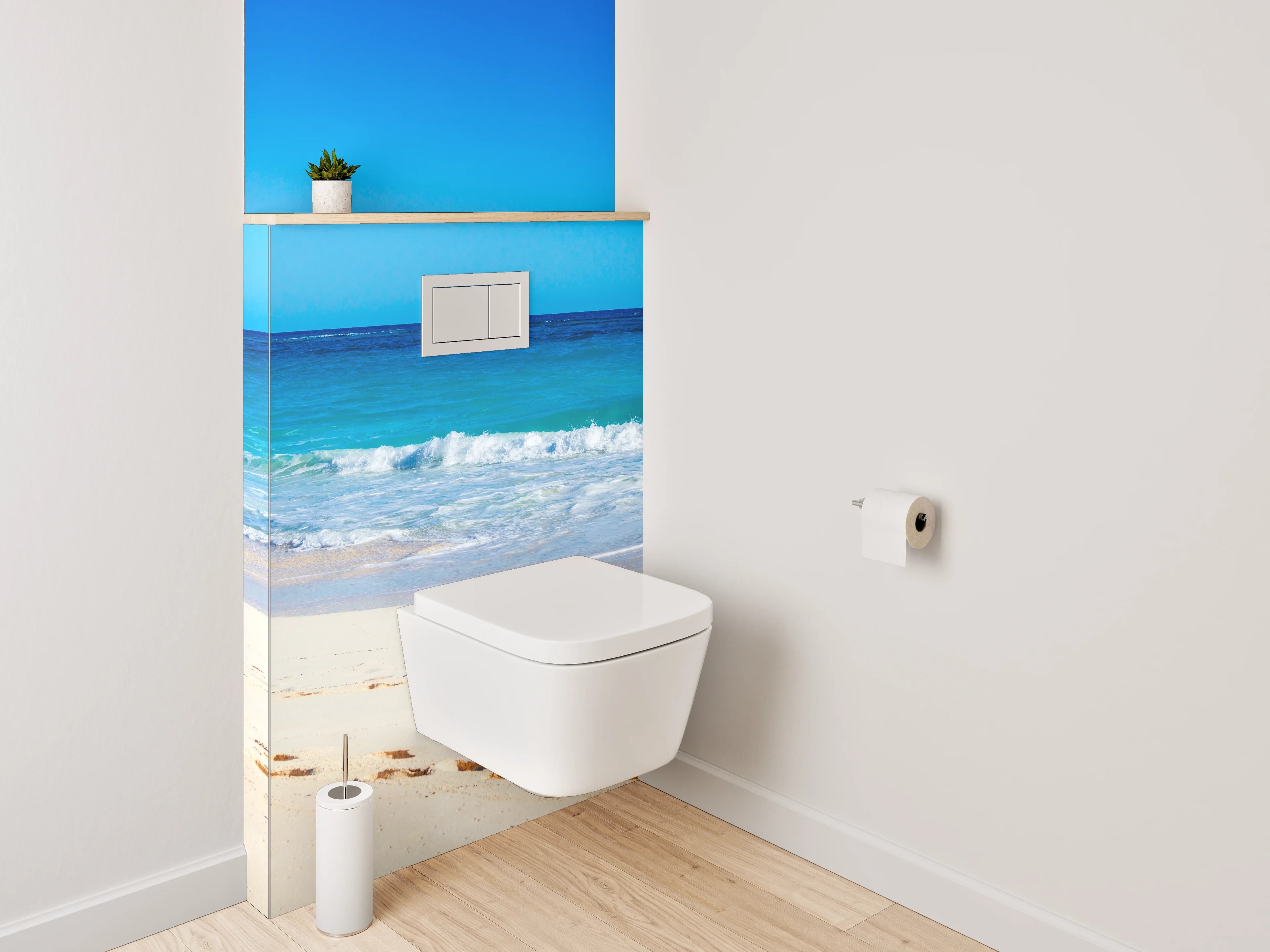 WC-Rückwand - Strand und Meer – Karibisches Motiv