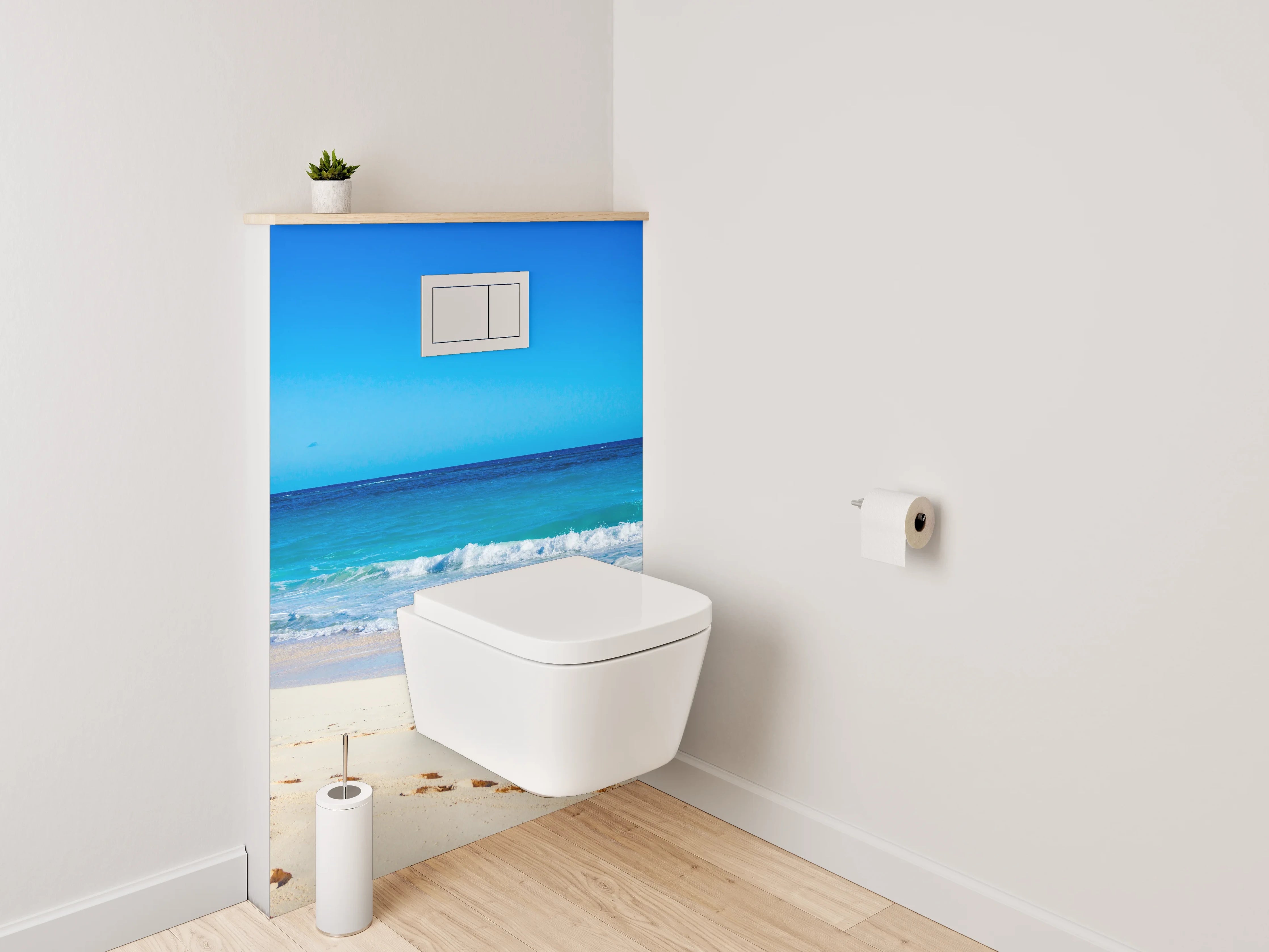 WC-Rückwand - Strand und Meer – Karibisches Motiv