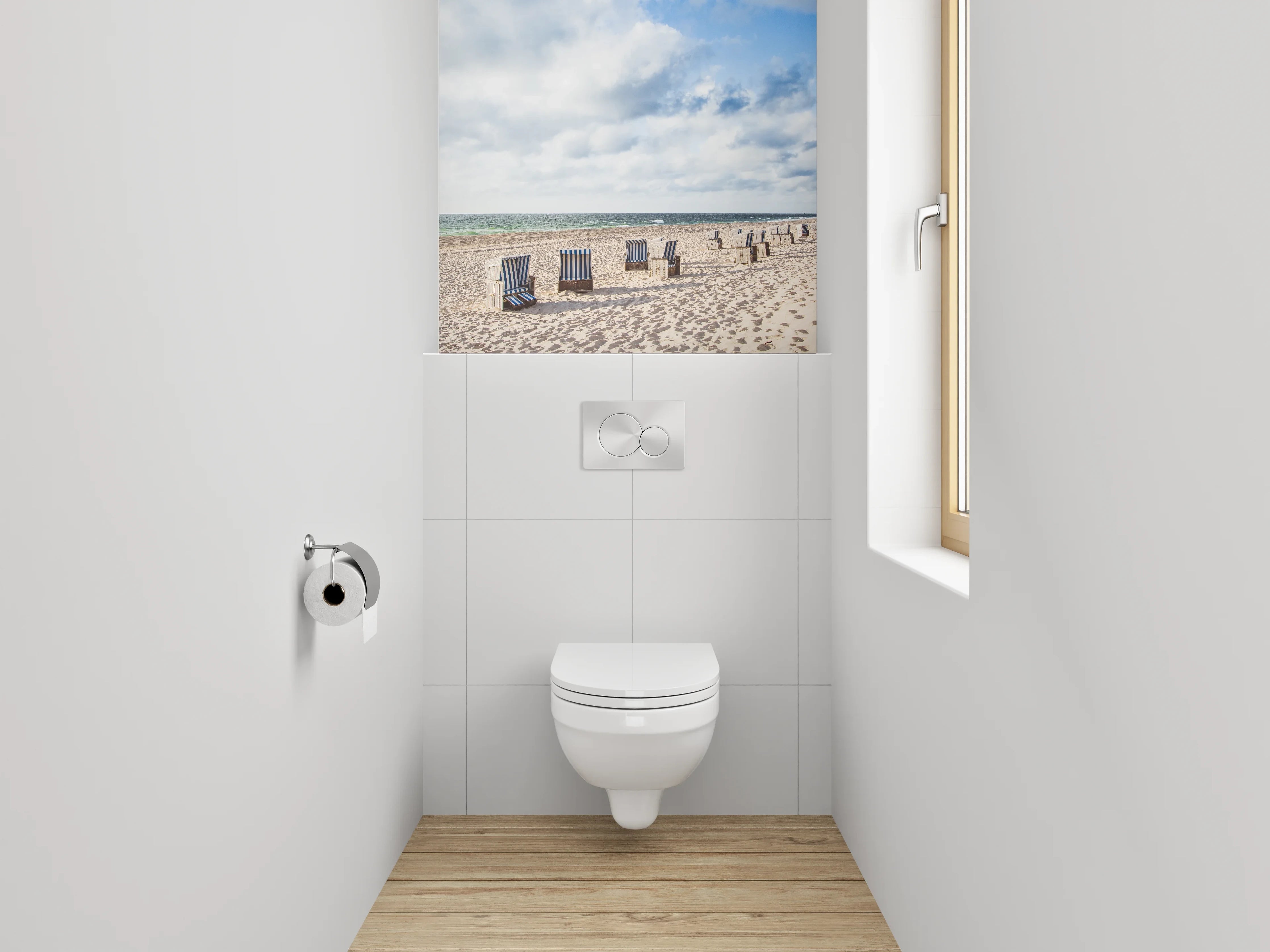 WC-Rückwand - Strandkörbe am Nordseestrand