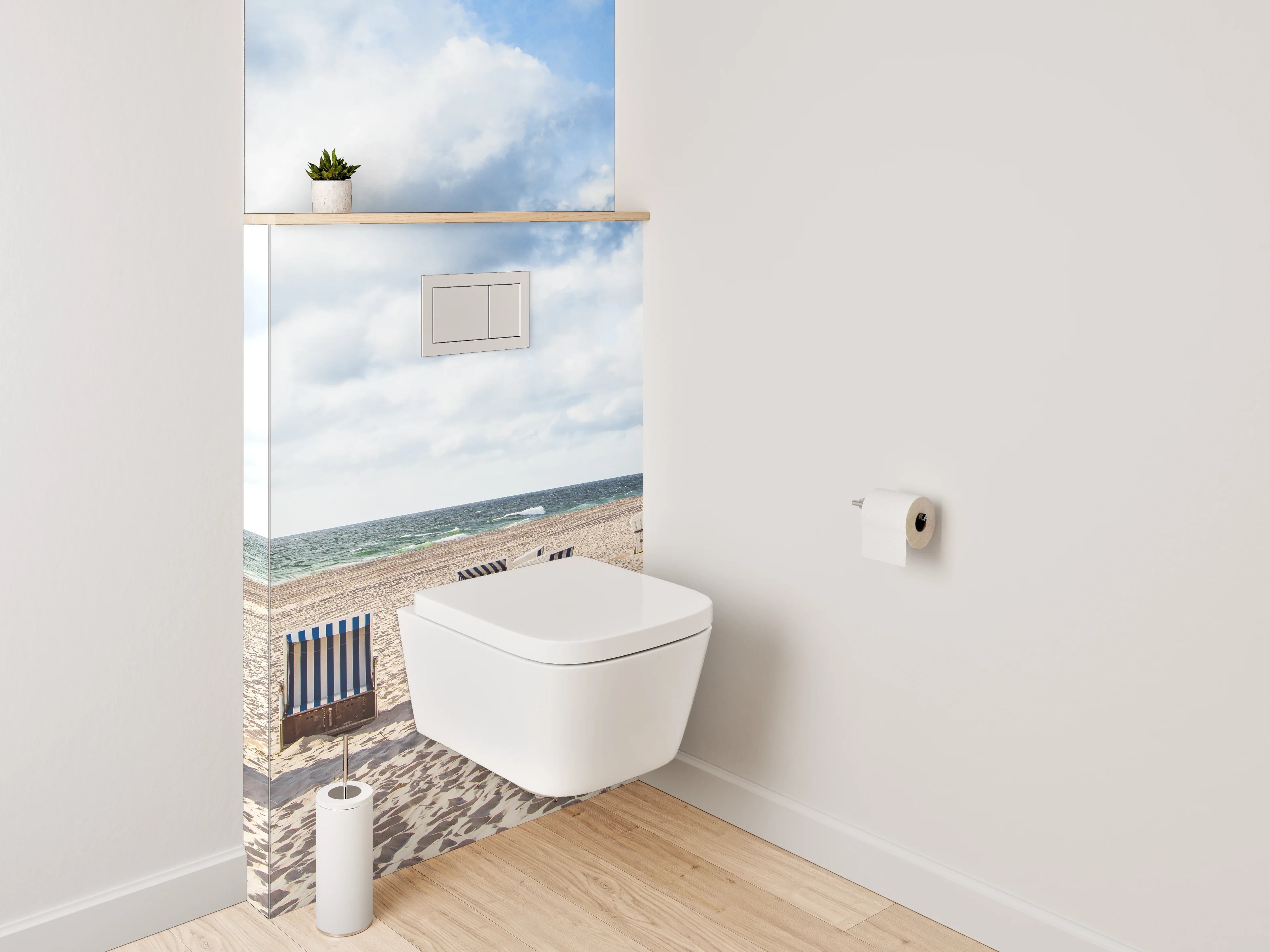 WC-Rückwand - Strandkörbe am Nordseestrand